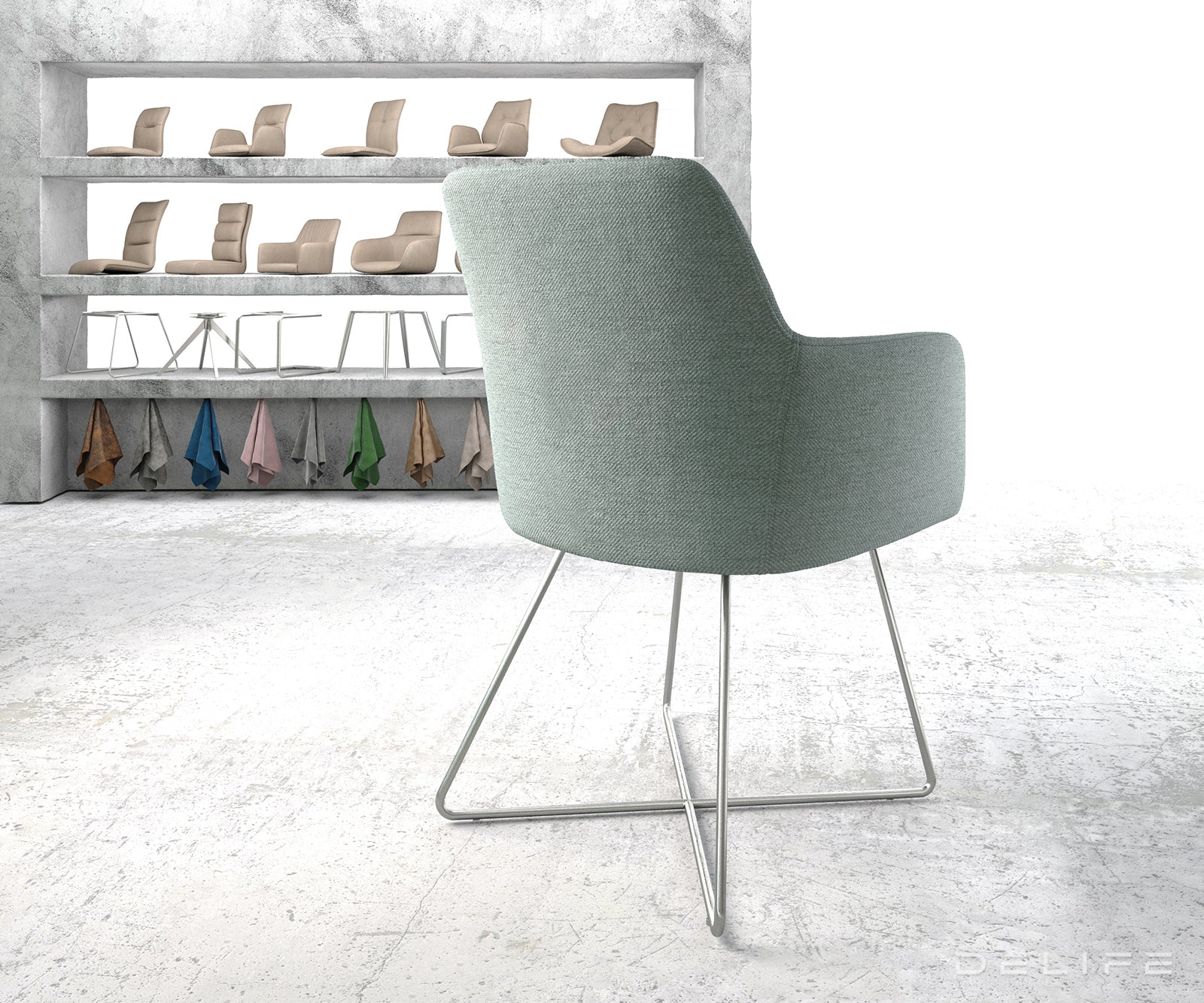 Jedilni stol Greg, Material: Plain tkano