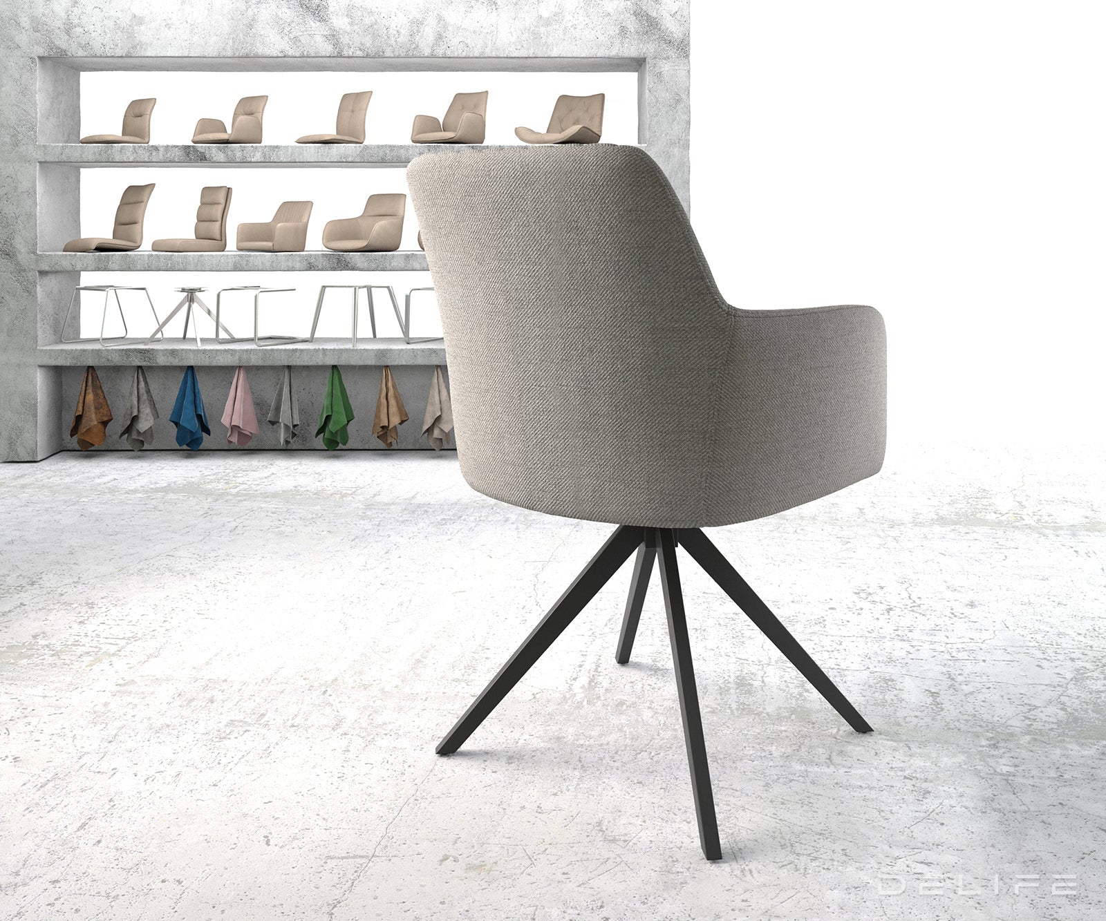 Jedilni stol Greg, Material: Plain tkano