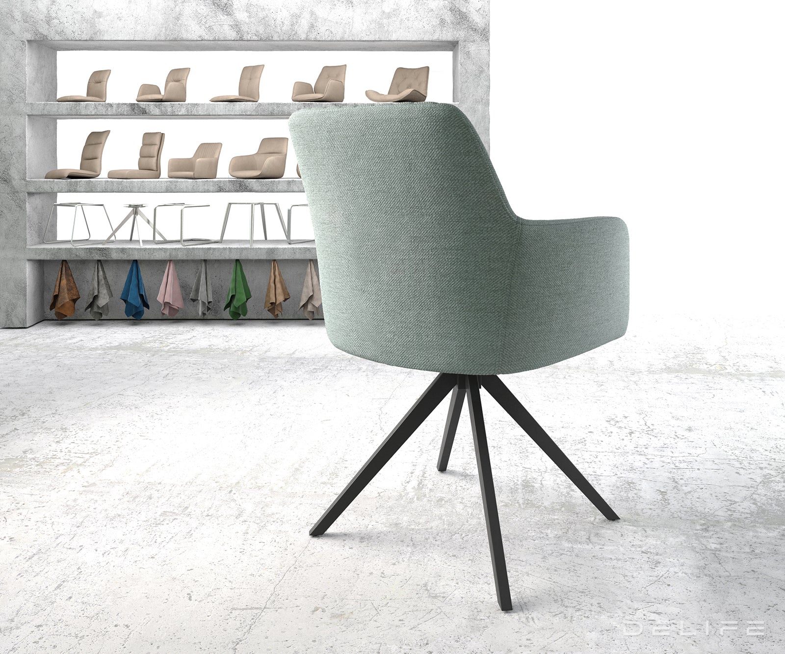 Jedilni stol Greg, Material: Plain tkano