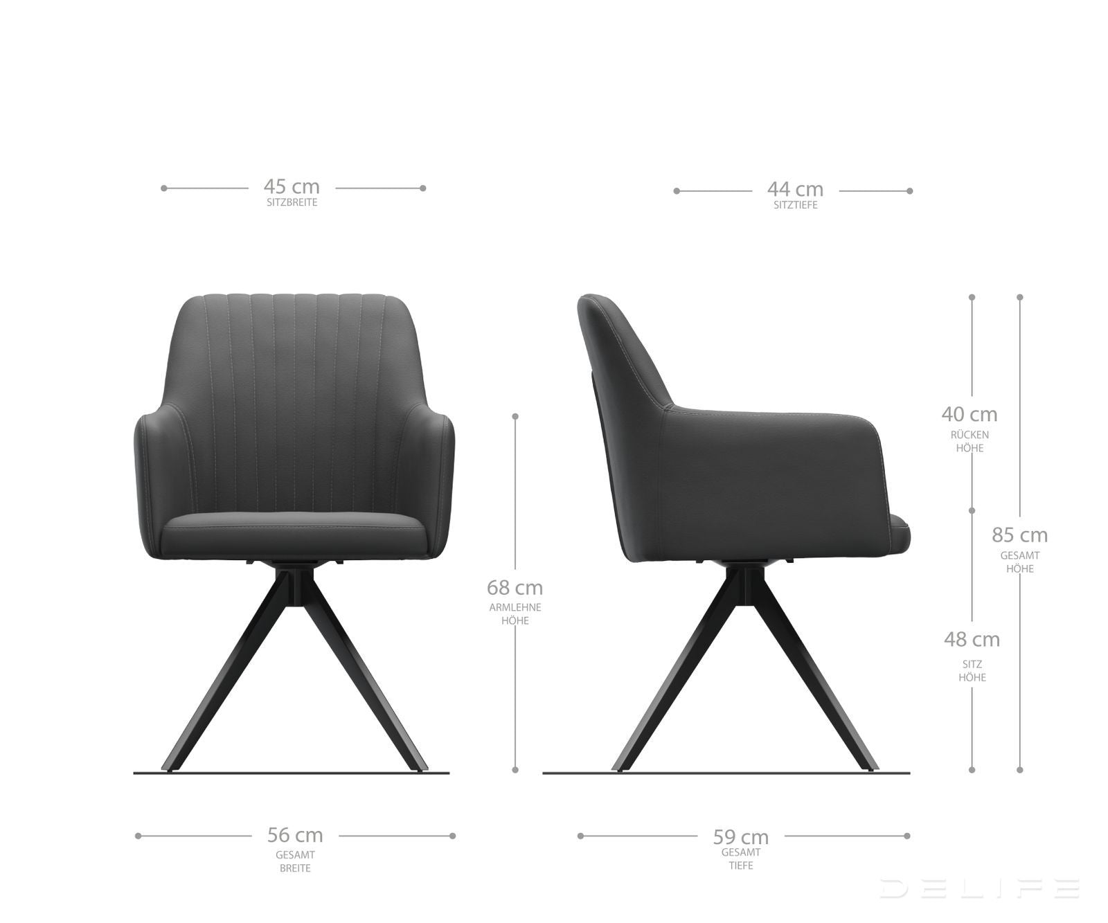 Jedilni stol Greg, Material: Plain tkano