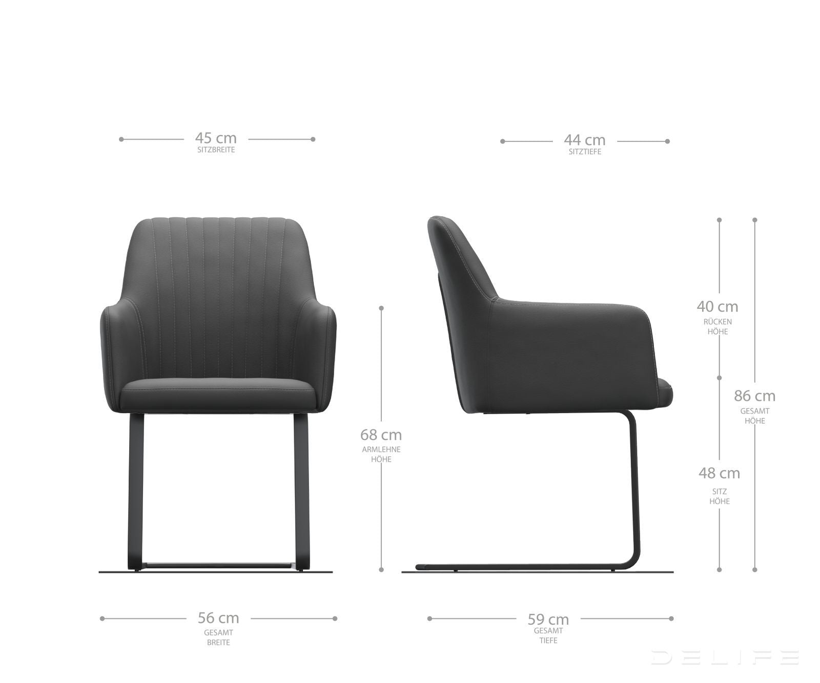 Jedilni stol Greg, Material: Plain tkano