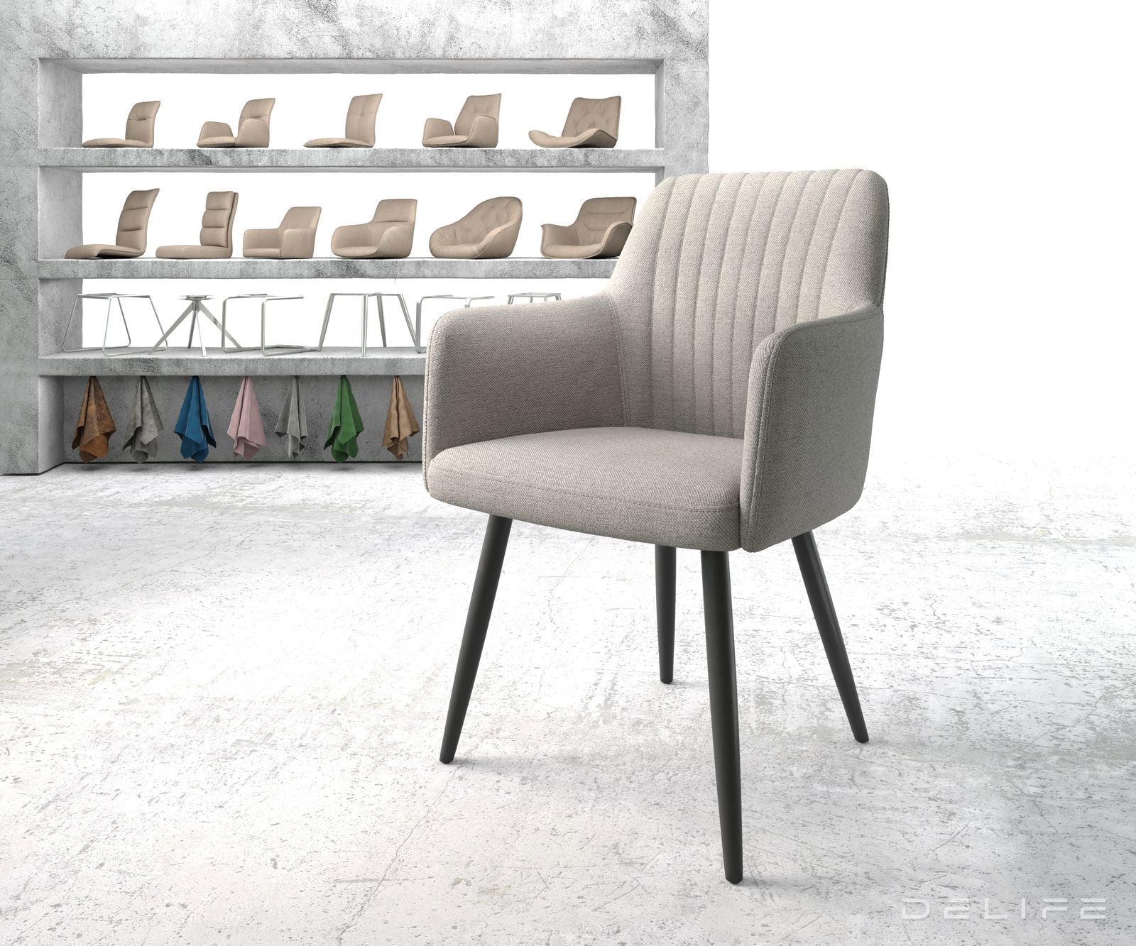 Jedilni stol Greg, Material: Plain tkano