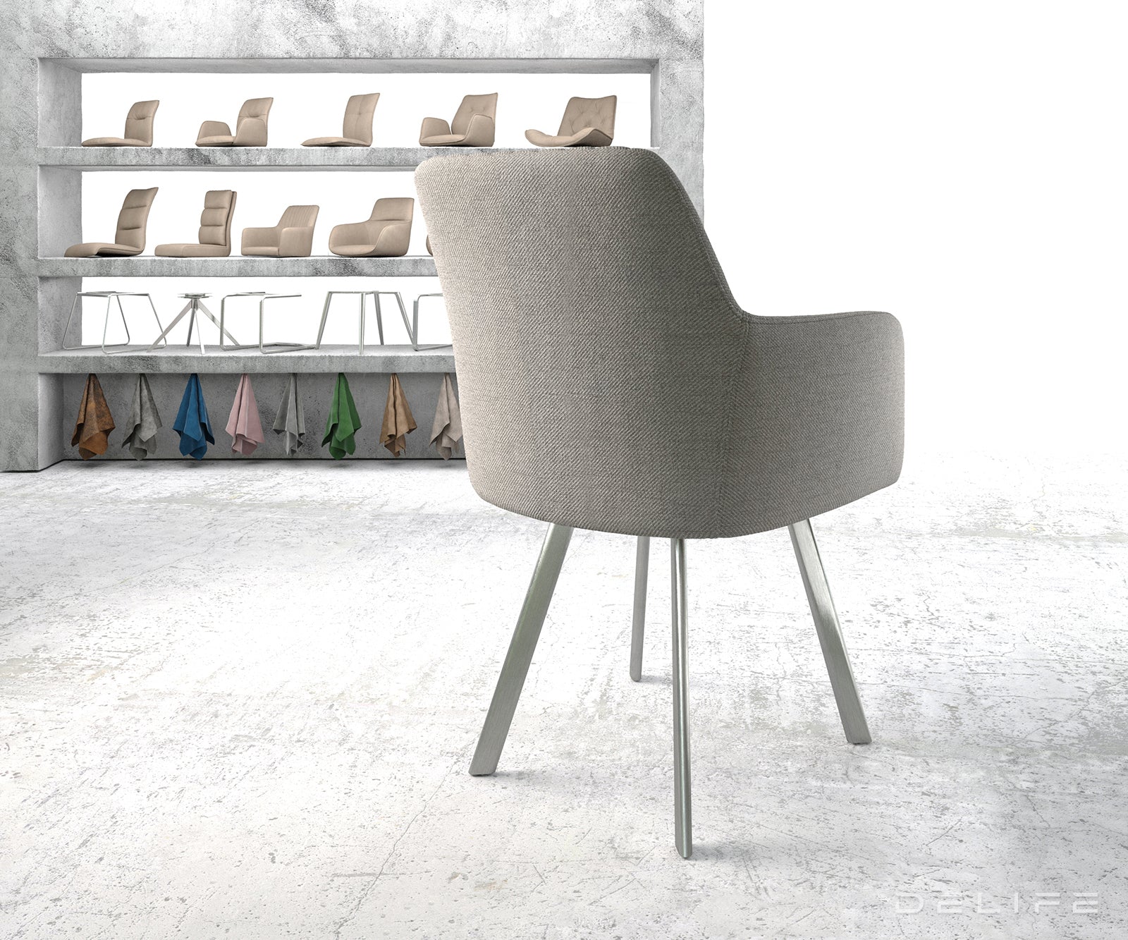 Jedilni stol Greg, Material: Plain tkano