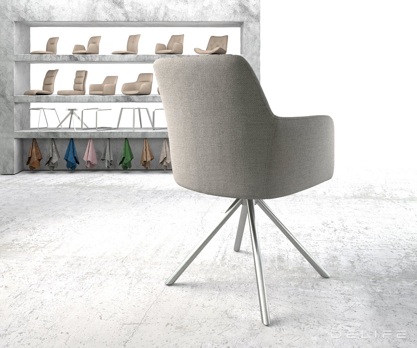 Jedilni stol Greg, Material: Plain tkano