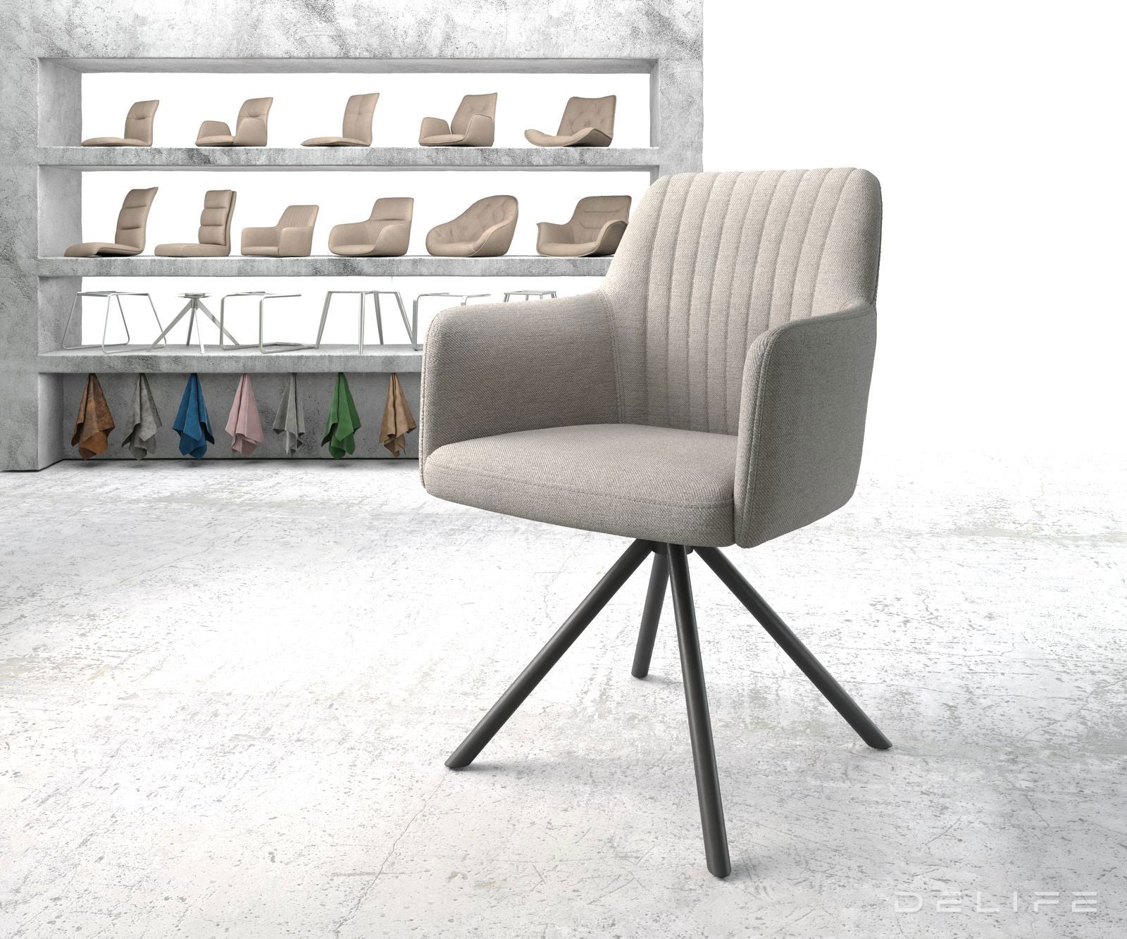 Jedilni stol Greg, Material: Plain tkano