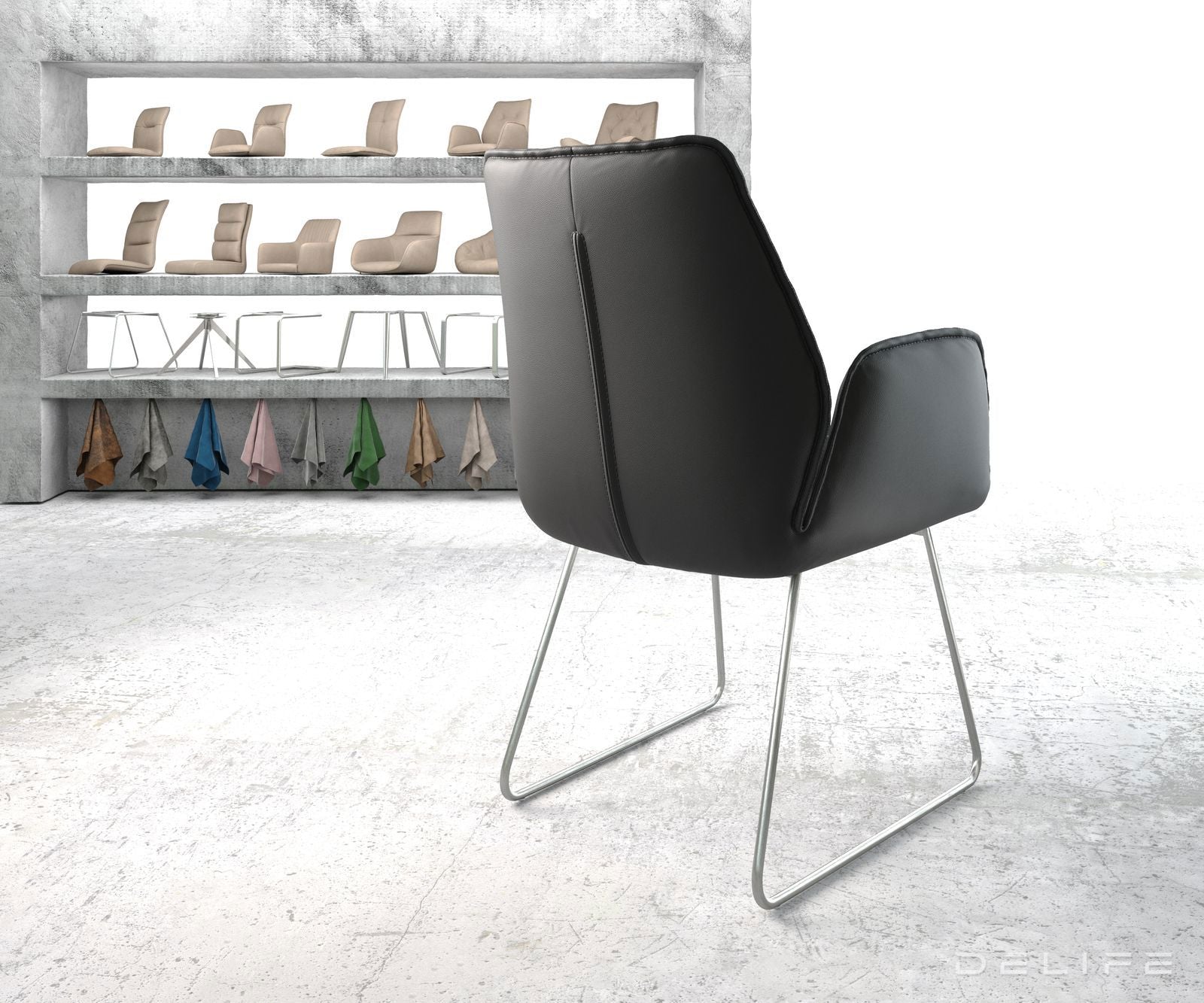 Jedilni stol Zoa, Material: Usnje 