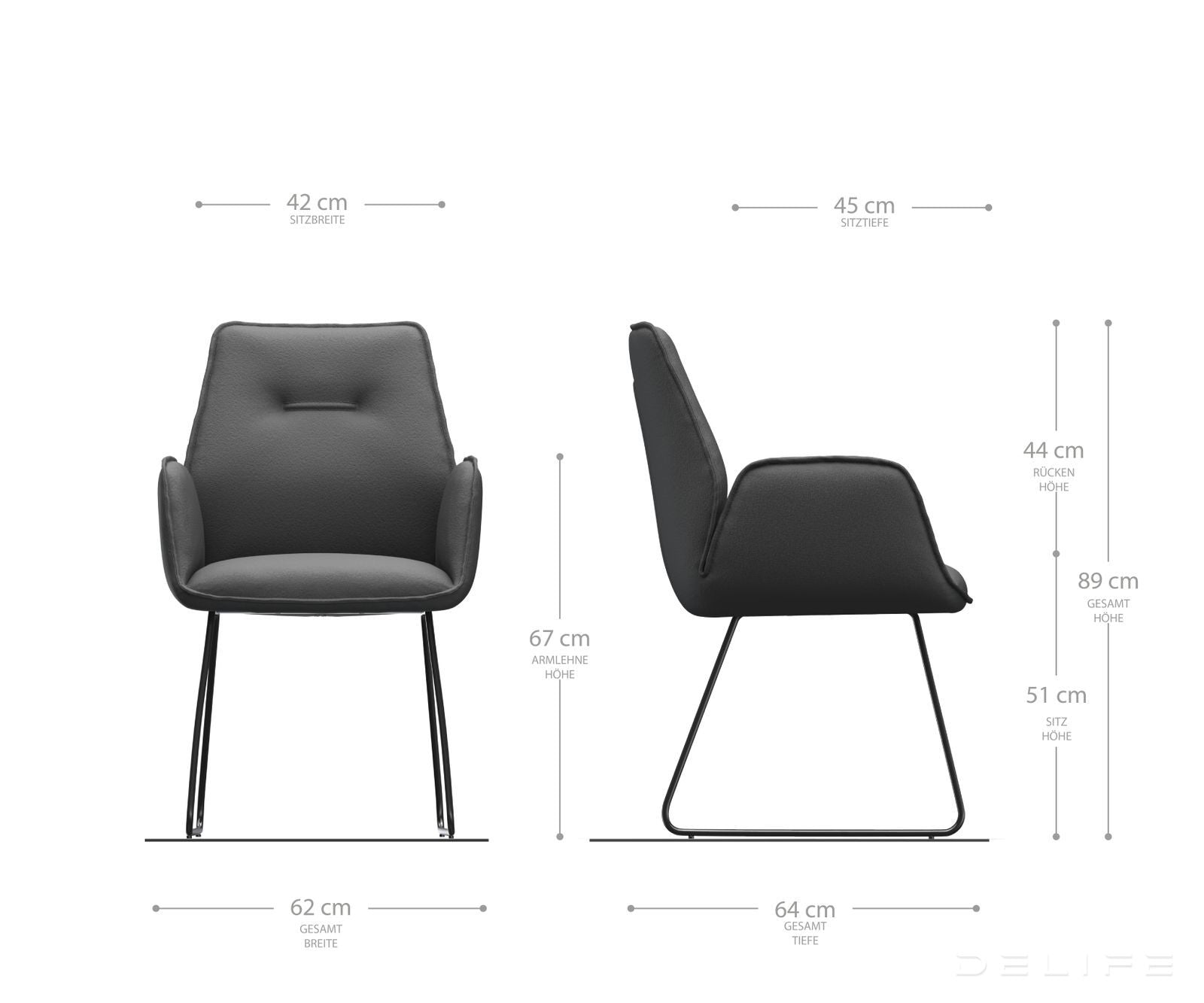 Jedilni stol Zoa, Material: Usnje 