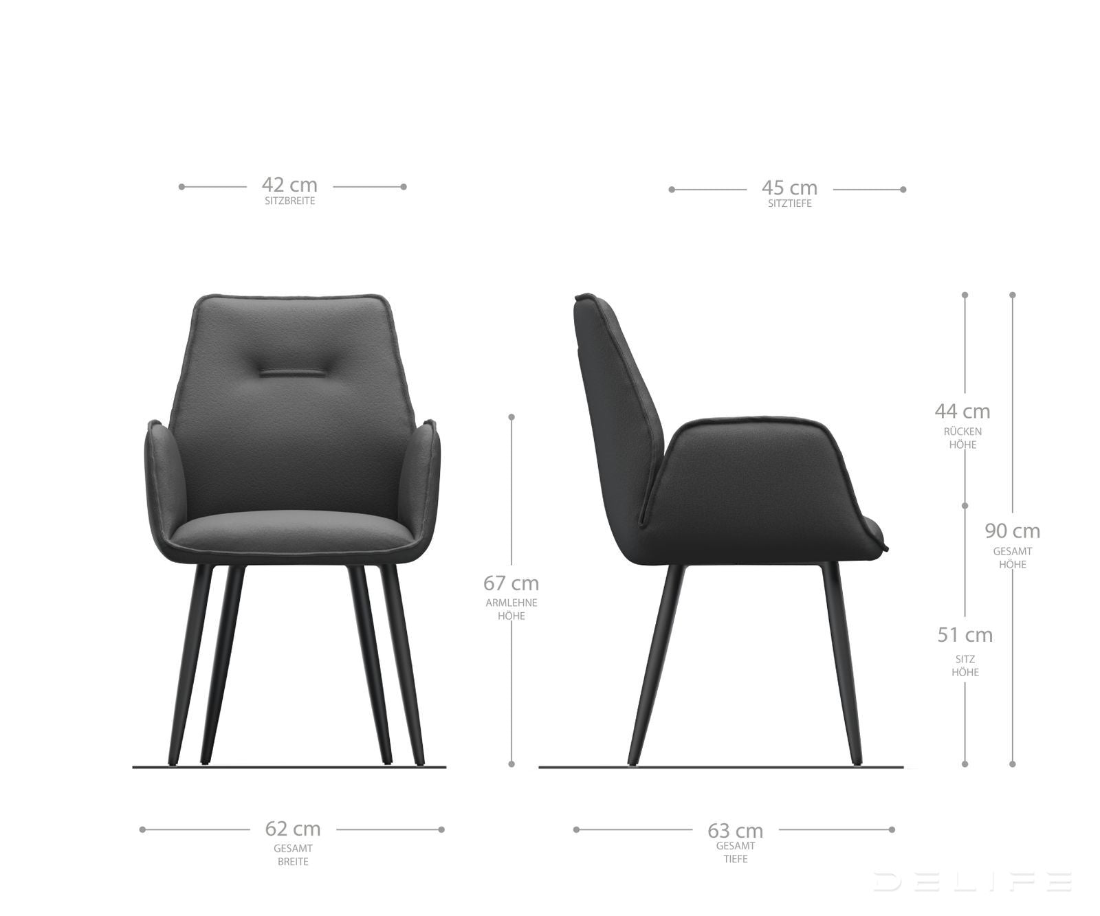 Jedilni stol Zoa, Material: Usnje 