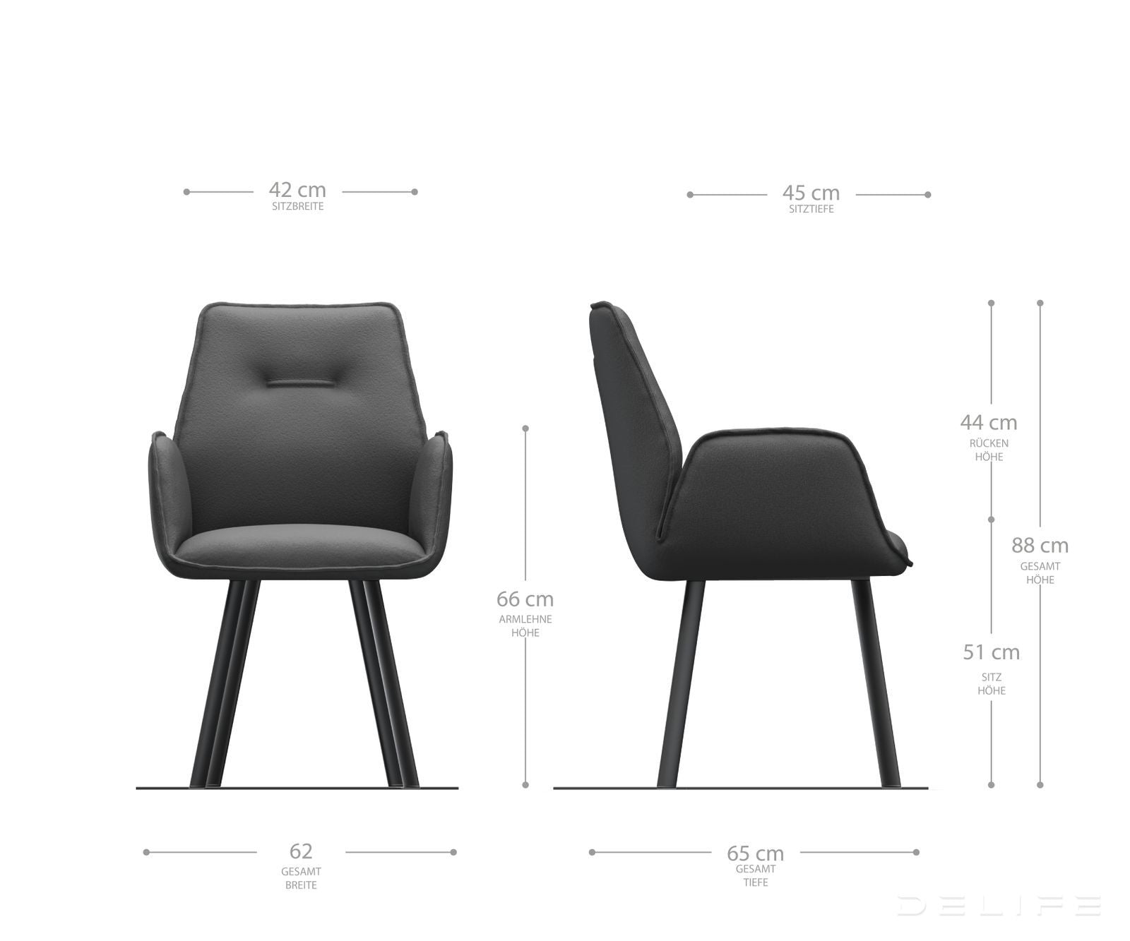Jedilni stol Zoa, Material: Usnje 