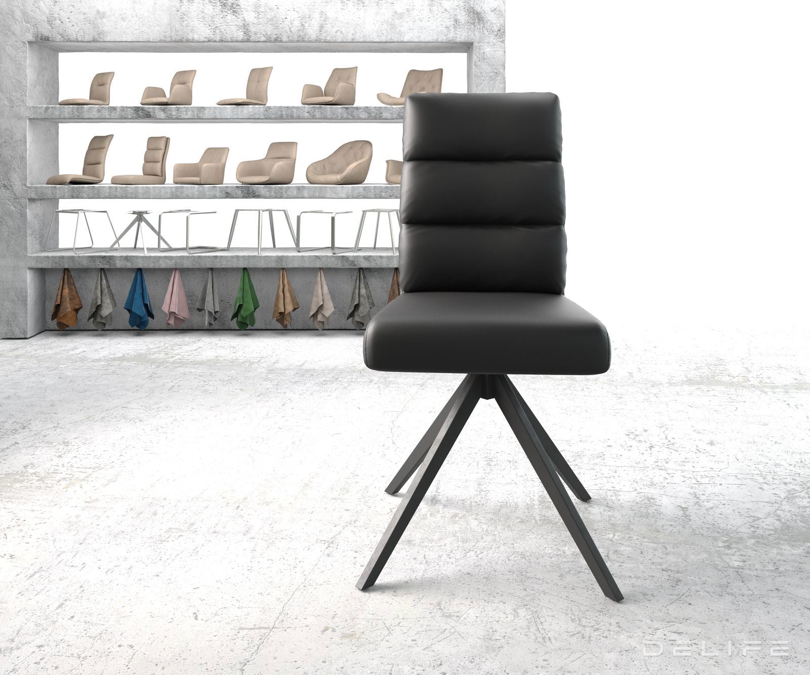 Jedilni stol Pela, Material: Usnje