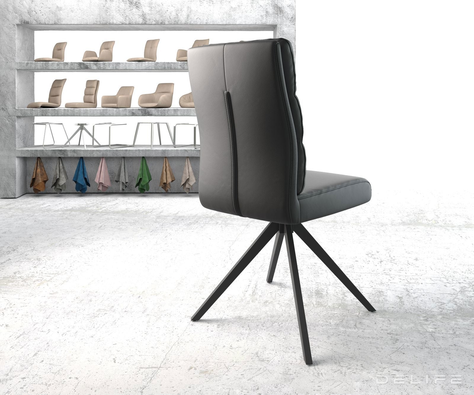 Jedilni stol Pela, Material: Usnje