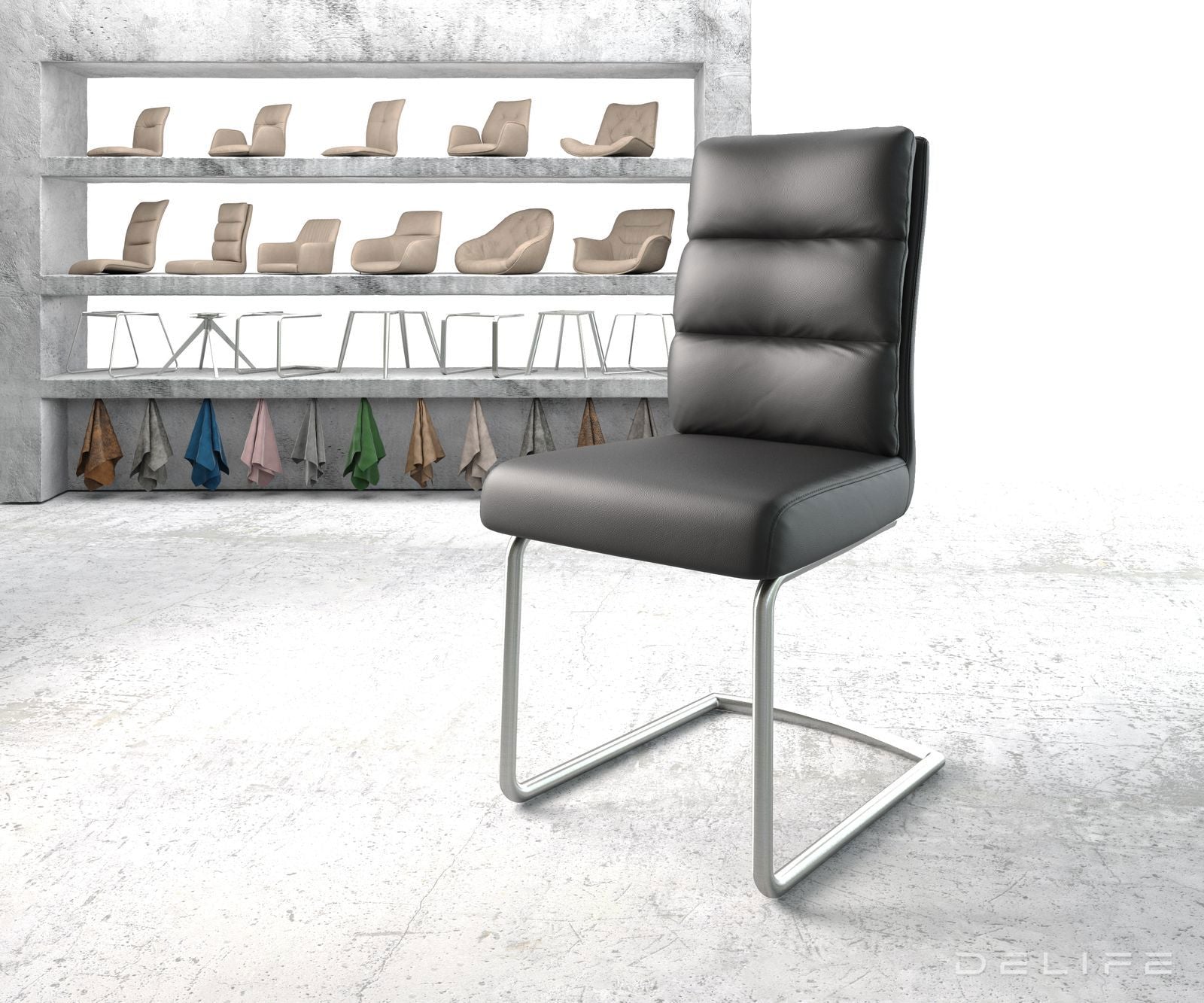 Jedilni stol Pela, Material: Usnje