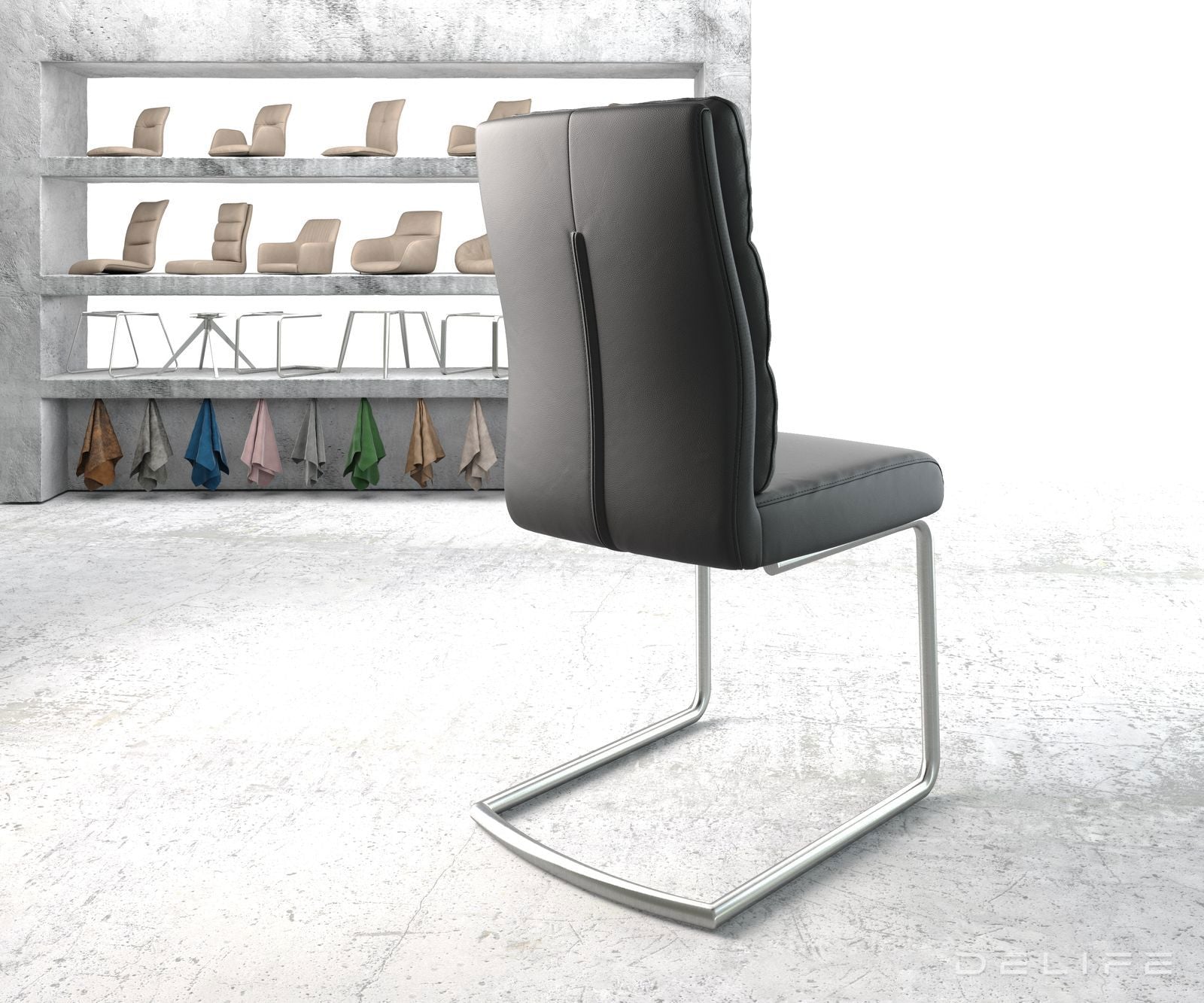 Jedilni stol Pela, Material: Usnje