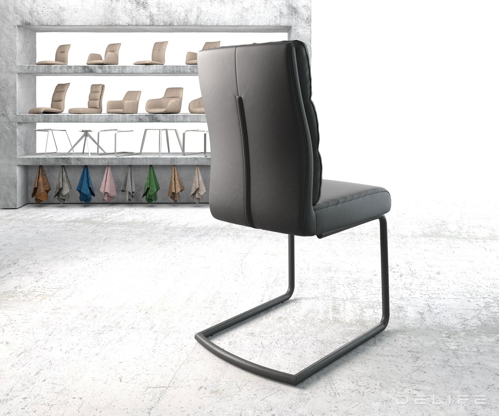 Jedilni stol Pela, Material: Usnje