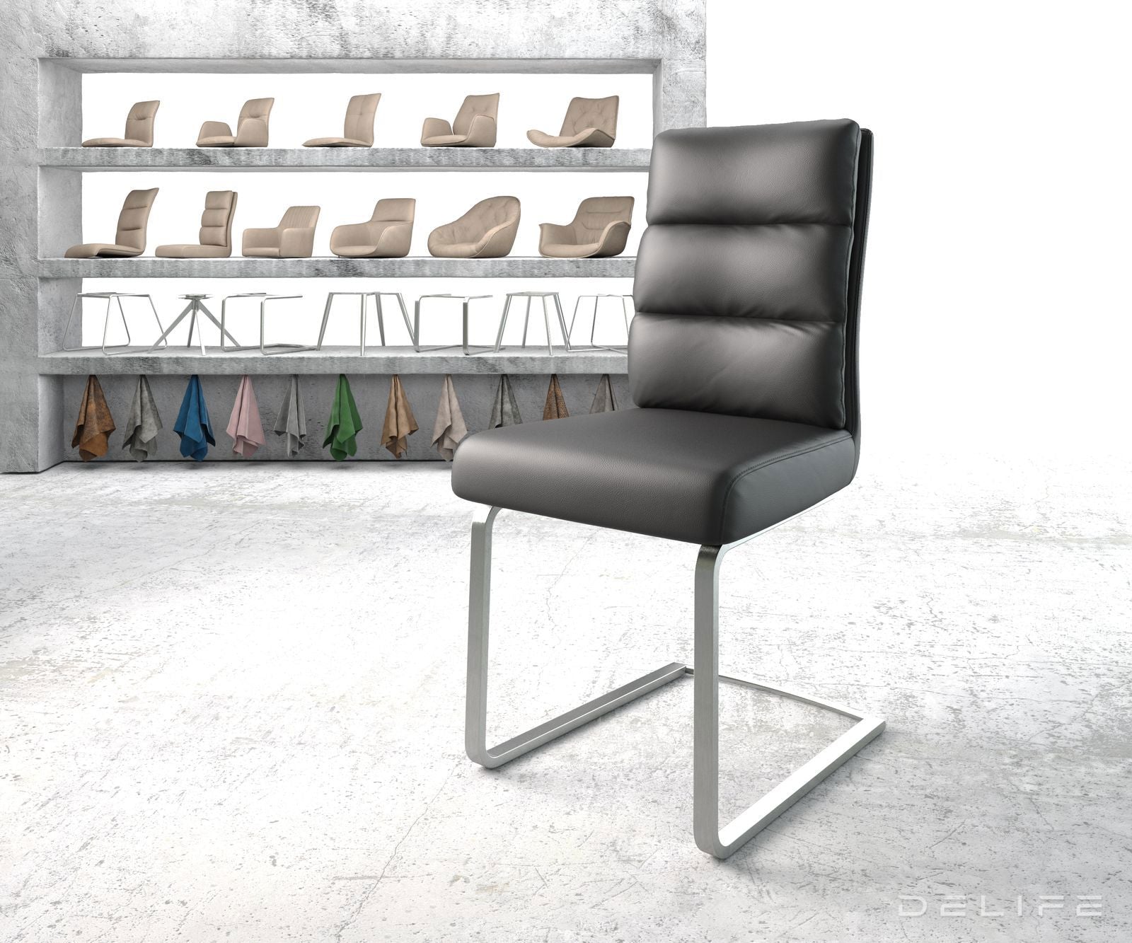 Jedilni stol Pela, Material: Usnje