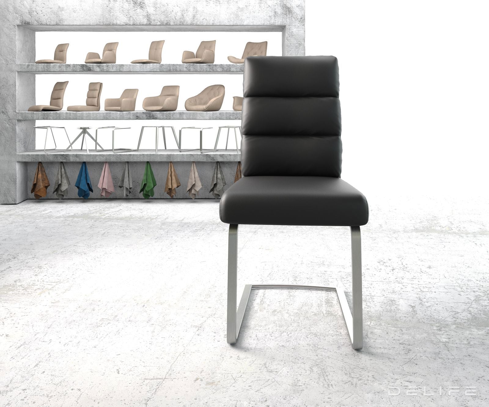 Jedilni stol Pela, Material: Usnje