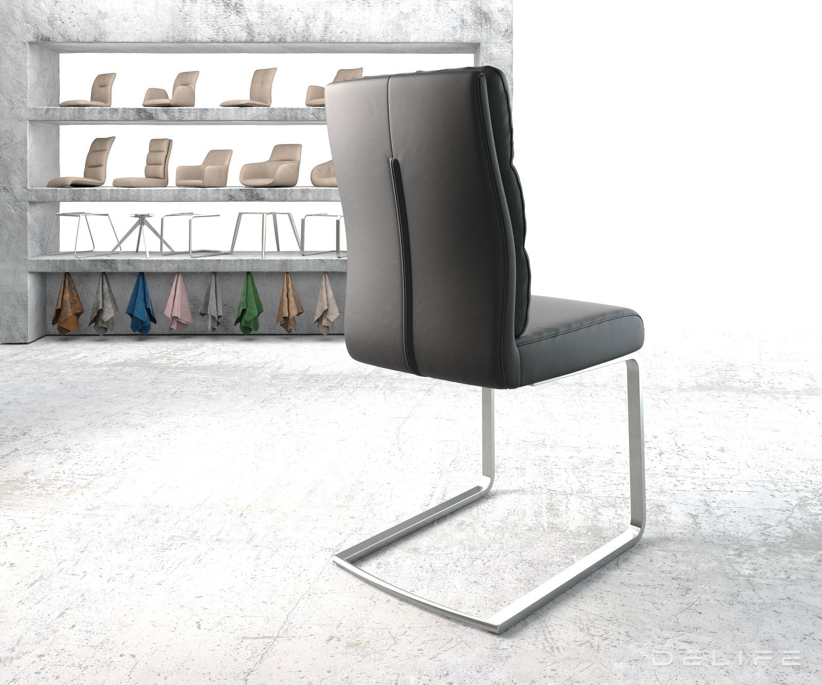 Jedilni stol Pela, Material: Usnje