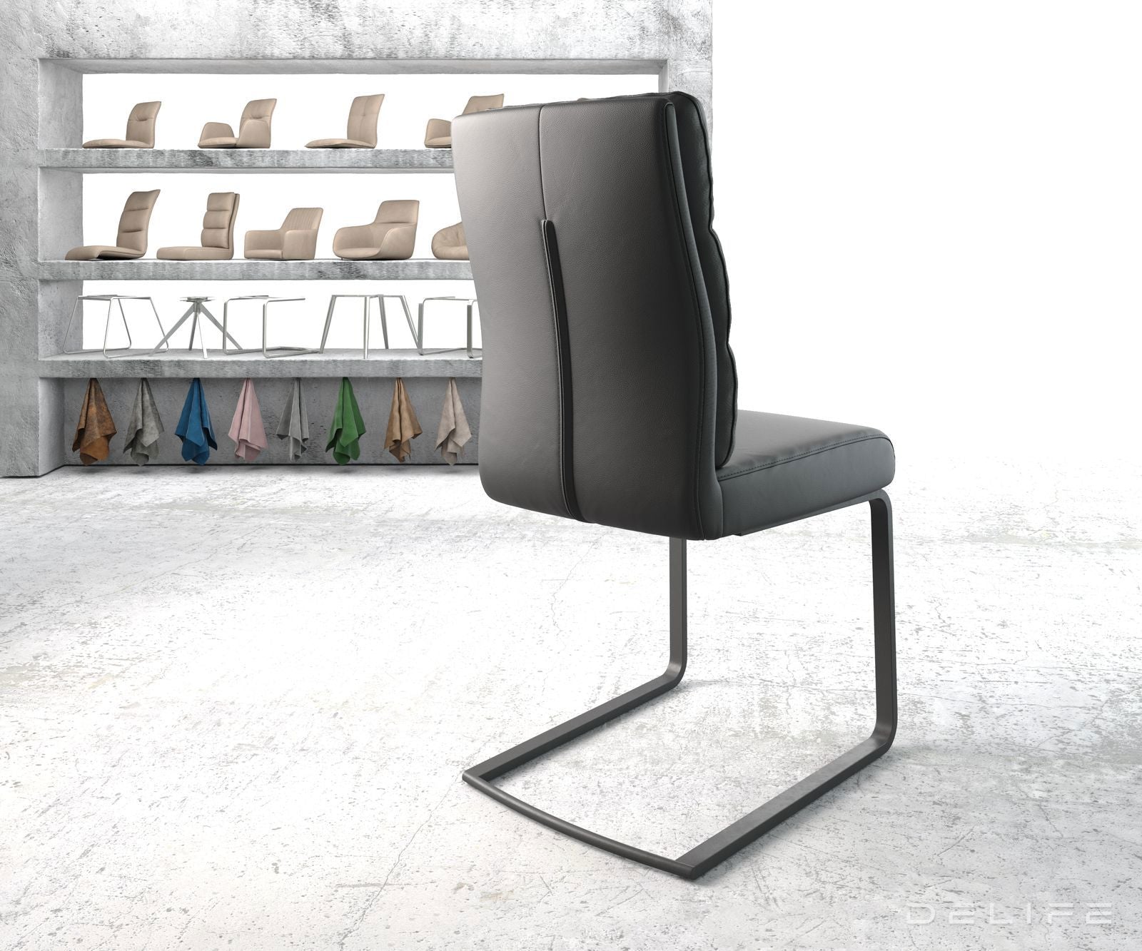 Jedilni stol Pela, Material: Usnje