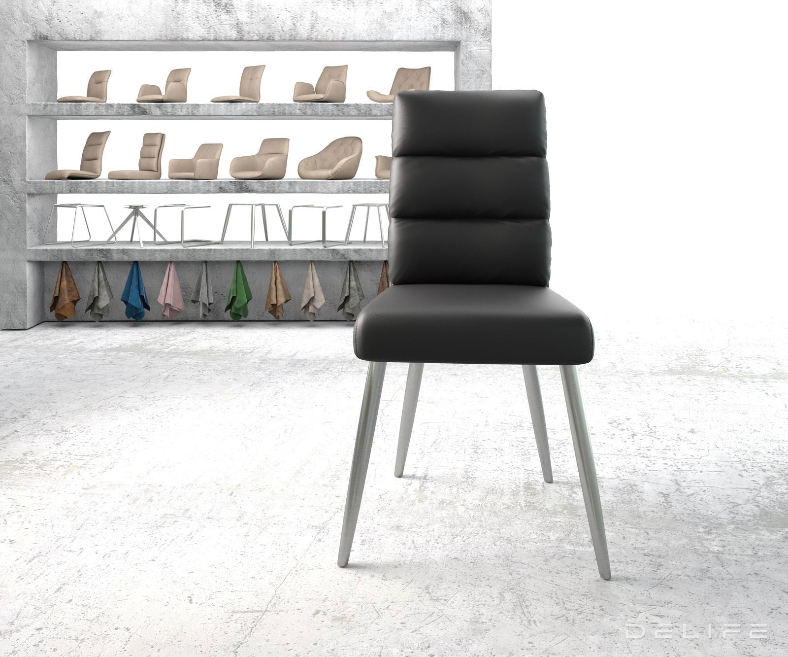 Jedilni stol Pela, Material: Usnje