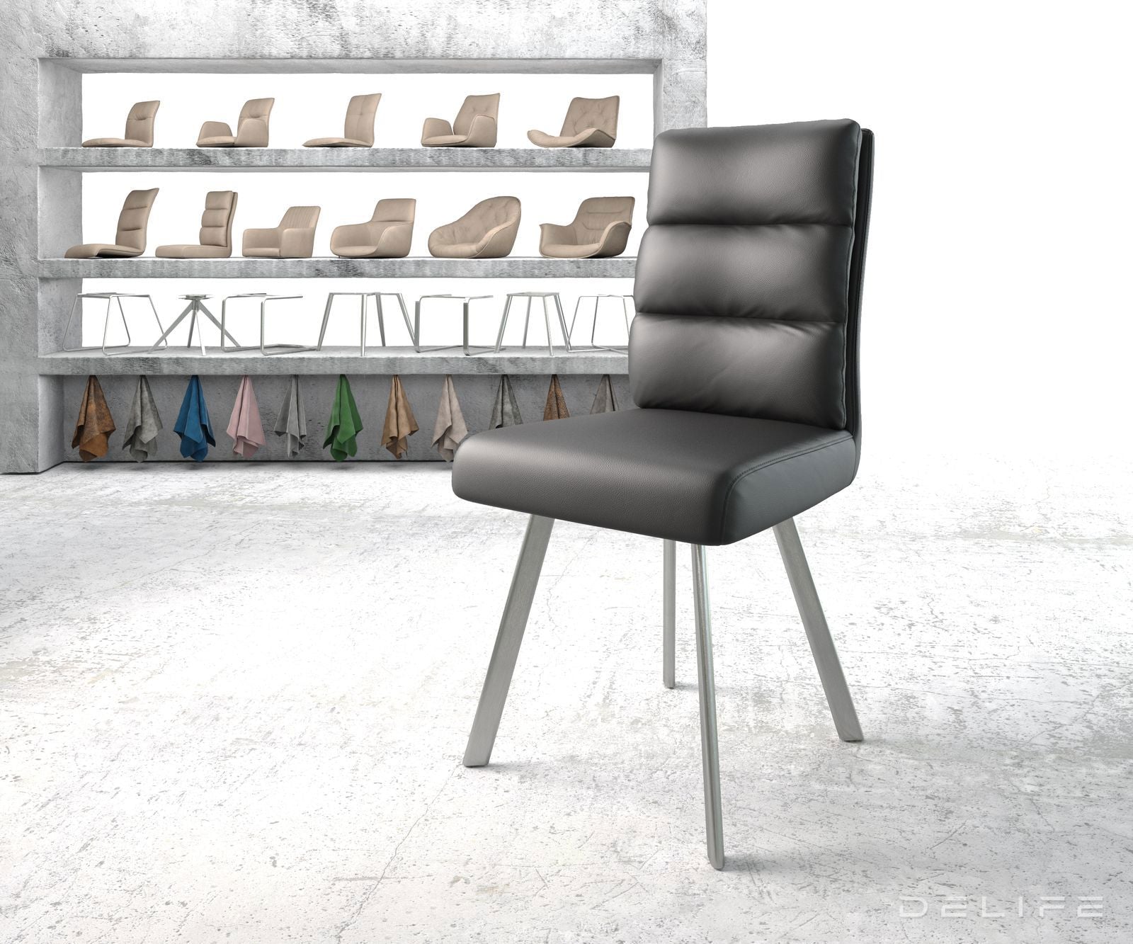 Jedilni stol Pela, Material: Usnje