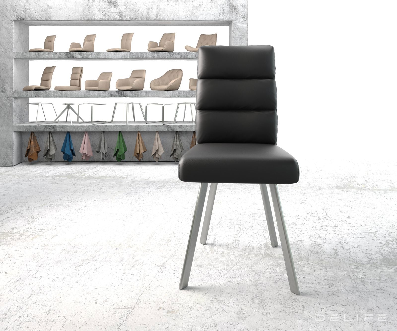 Jedilni stol Pela, Material: Usnje