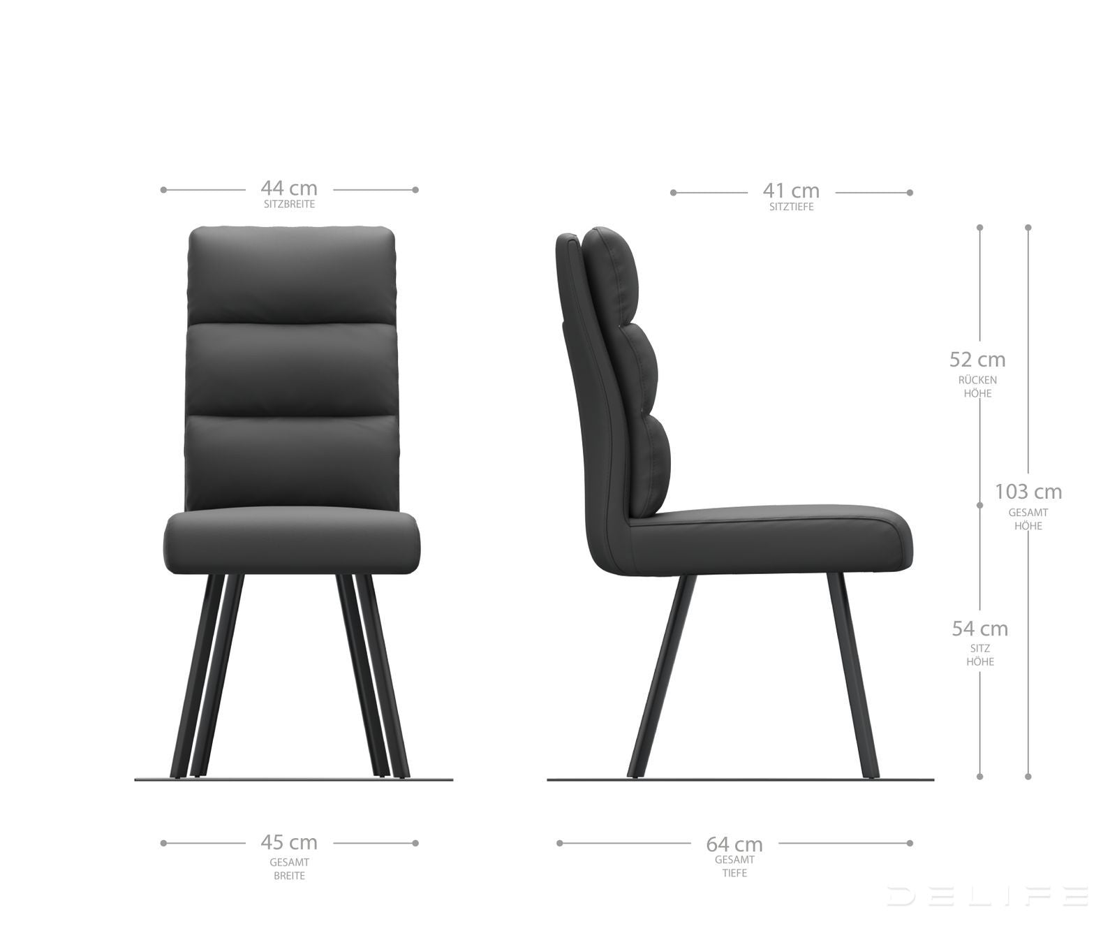 Jedilni stol Pela, Material: Usnje