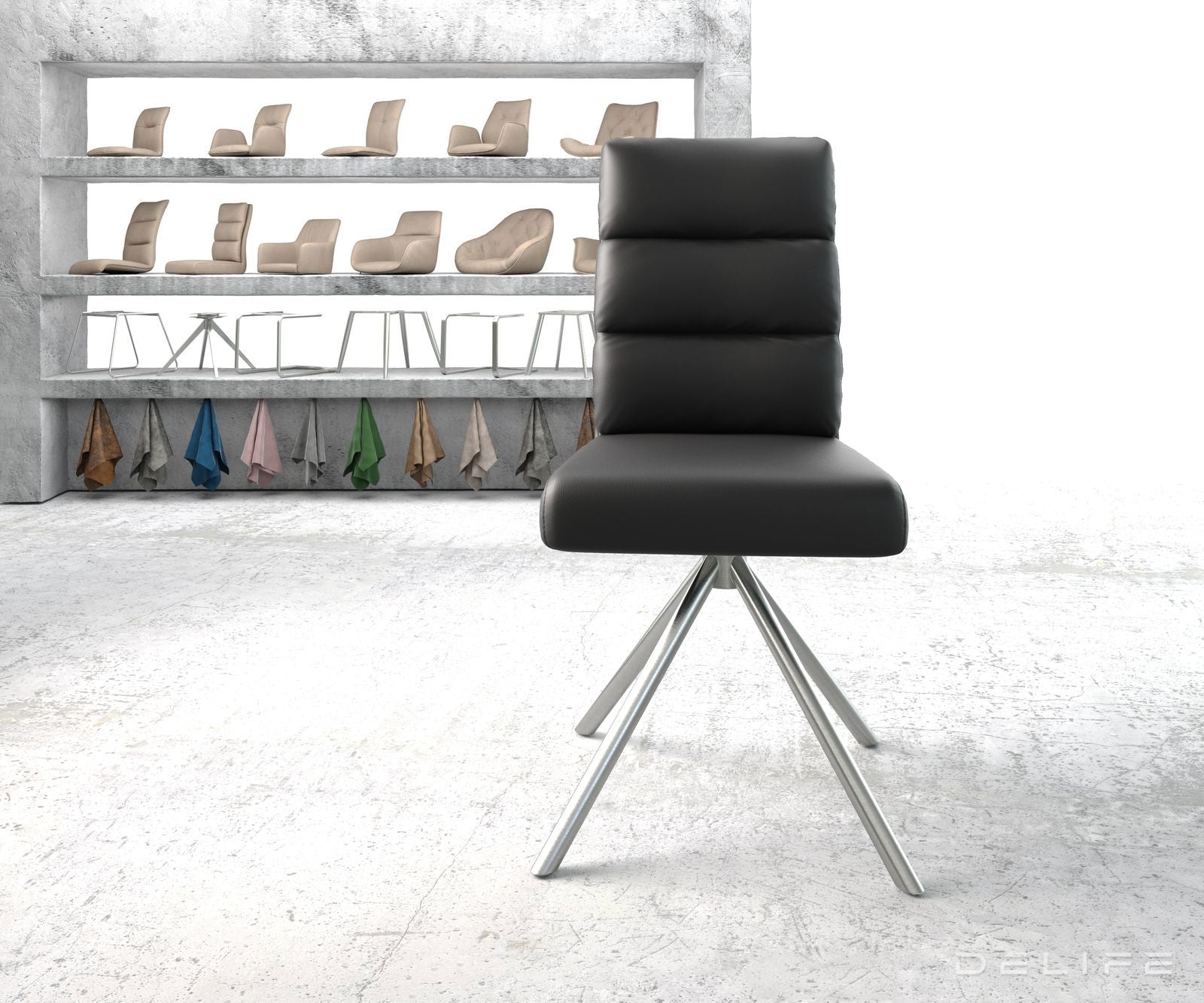 Jedilni stol Pela, Material: Usnje