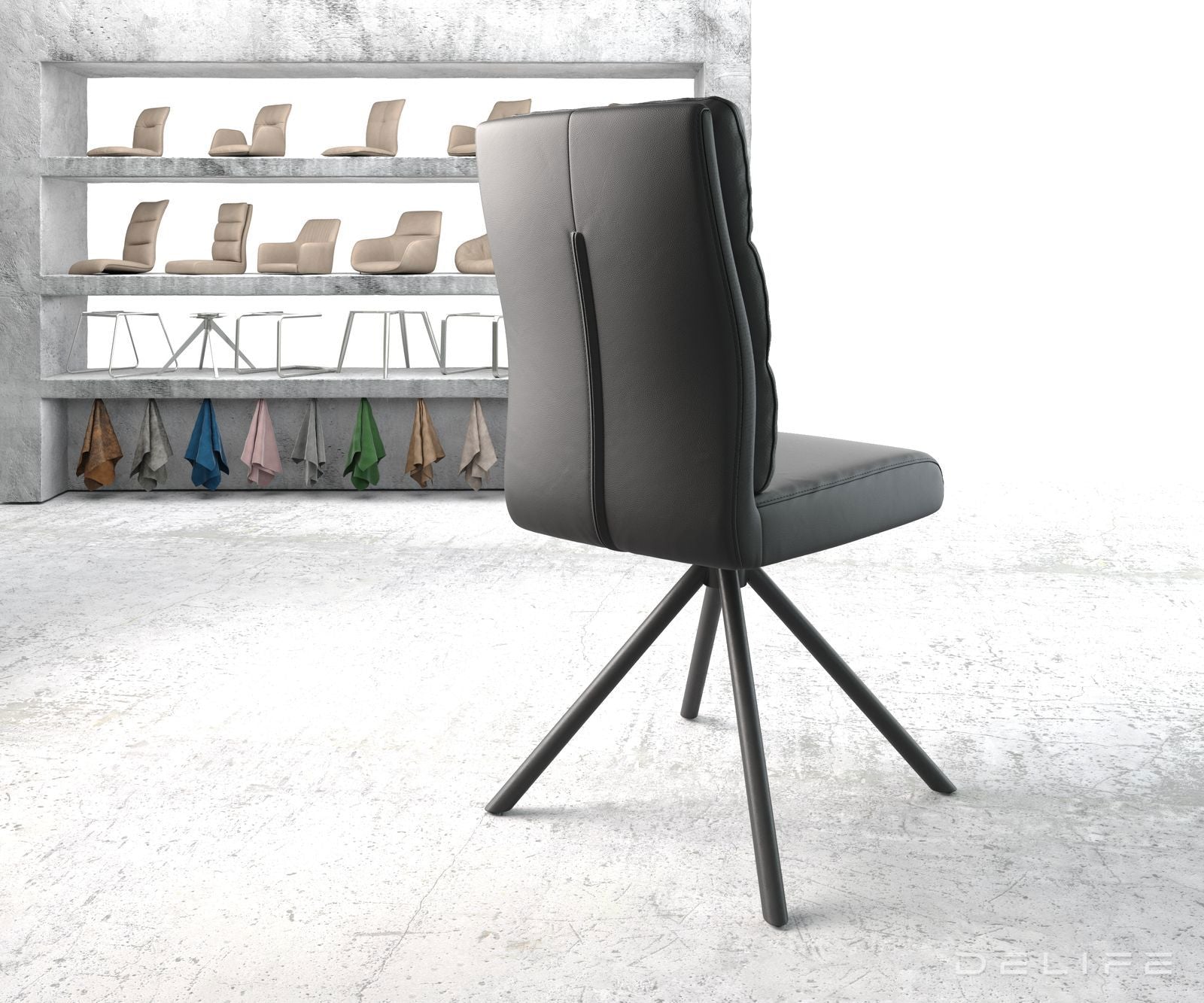 Jedilni stol Pela, Material: Usnje