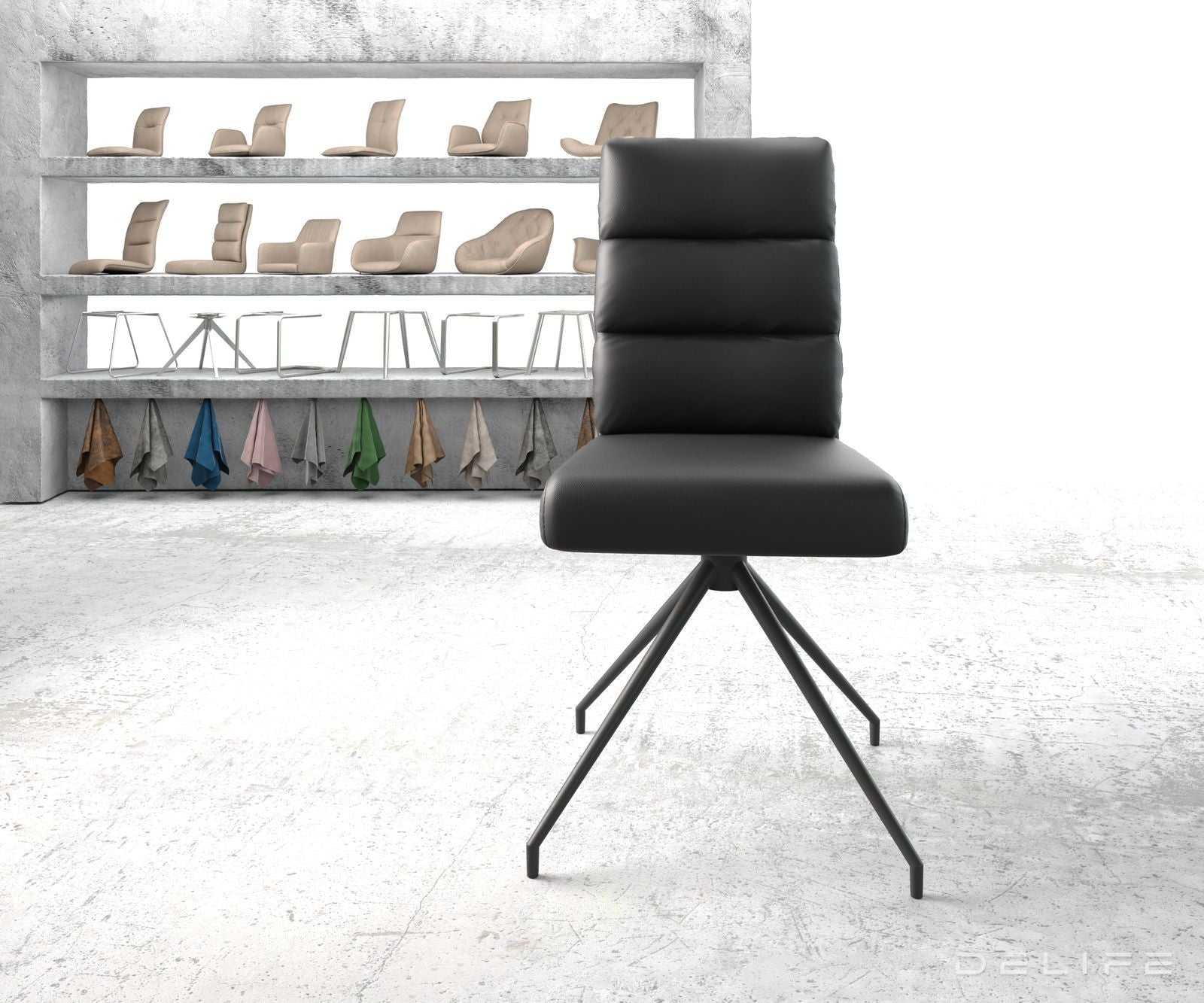 Jedilni stol Pela, Material: Usnje