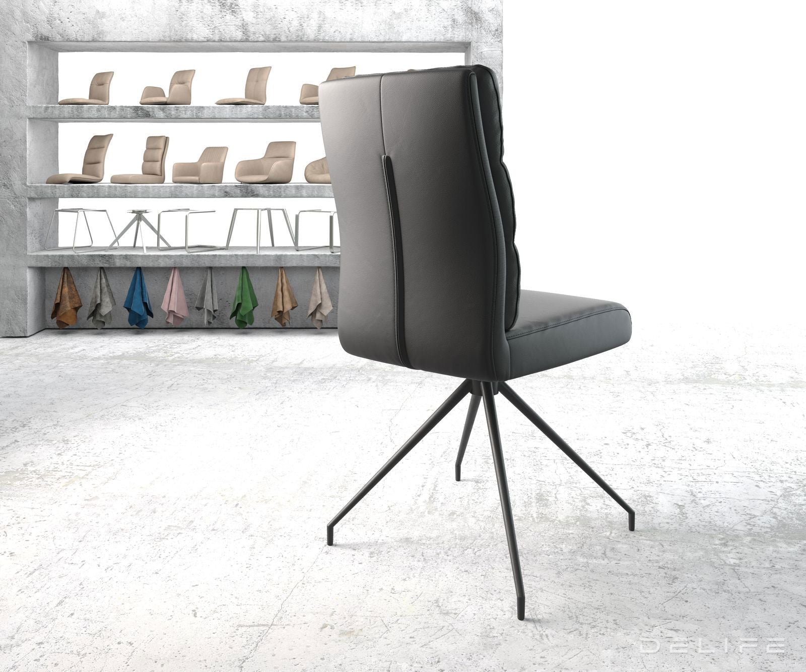 Jedilni stol Pela, Material: Usnje