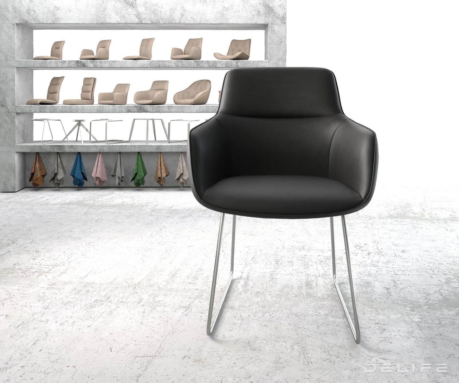 Jedilni stol Pejo, Material: Usnje