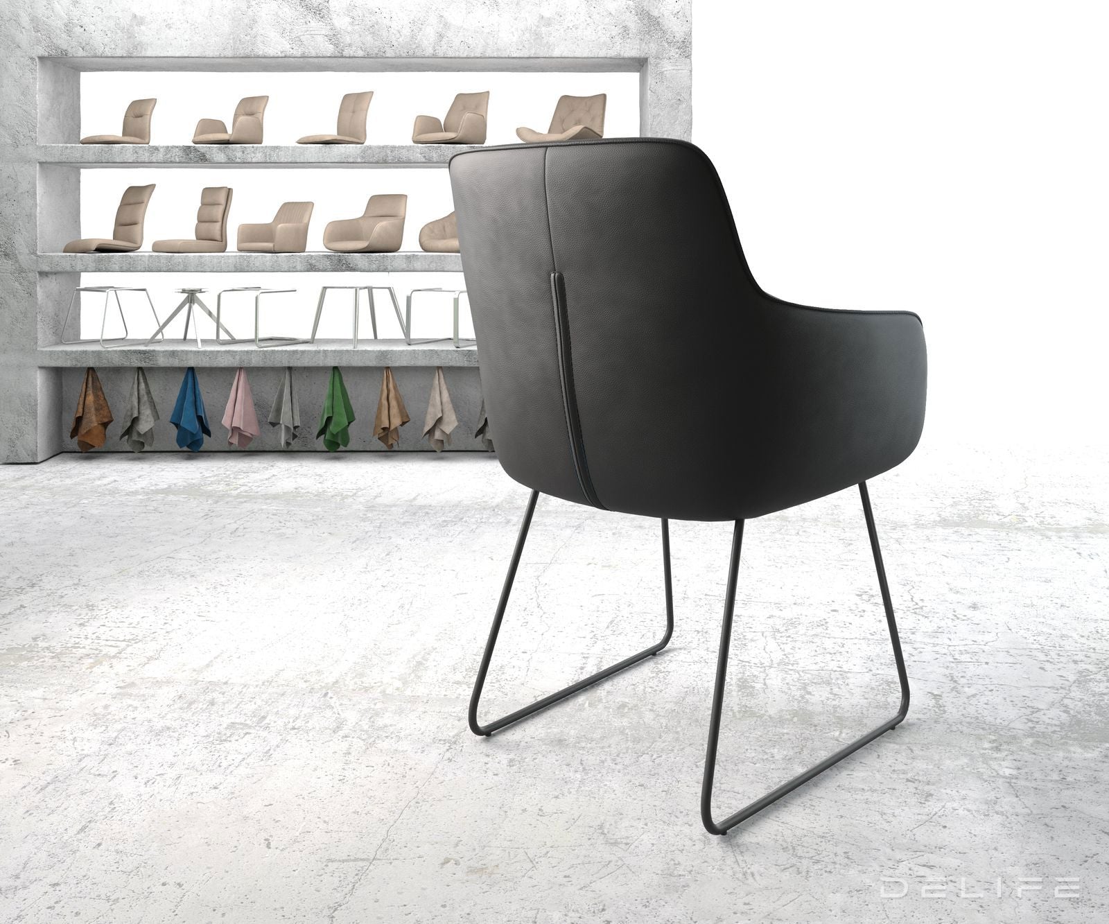 Jedilni stol Pejo, Material: Usnje