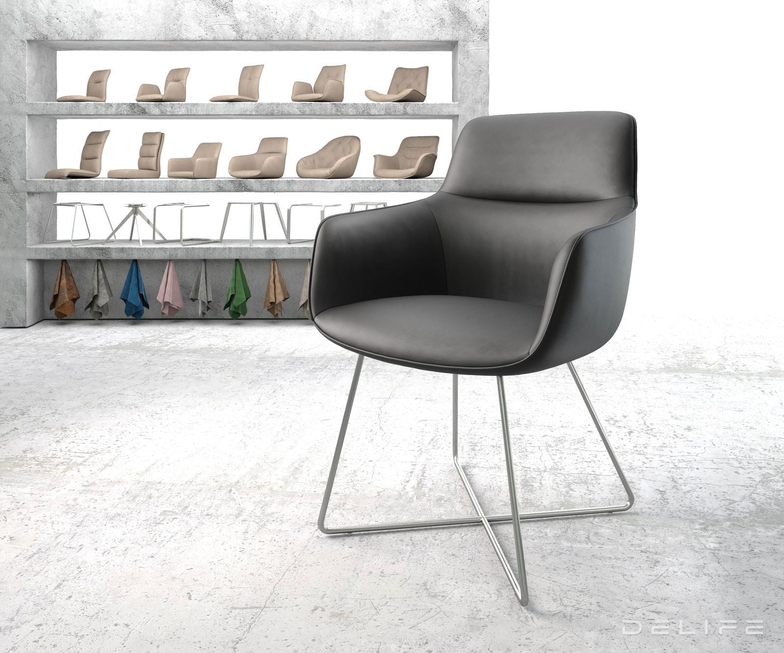 Jedilni stol Pejo, Material: Usnje