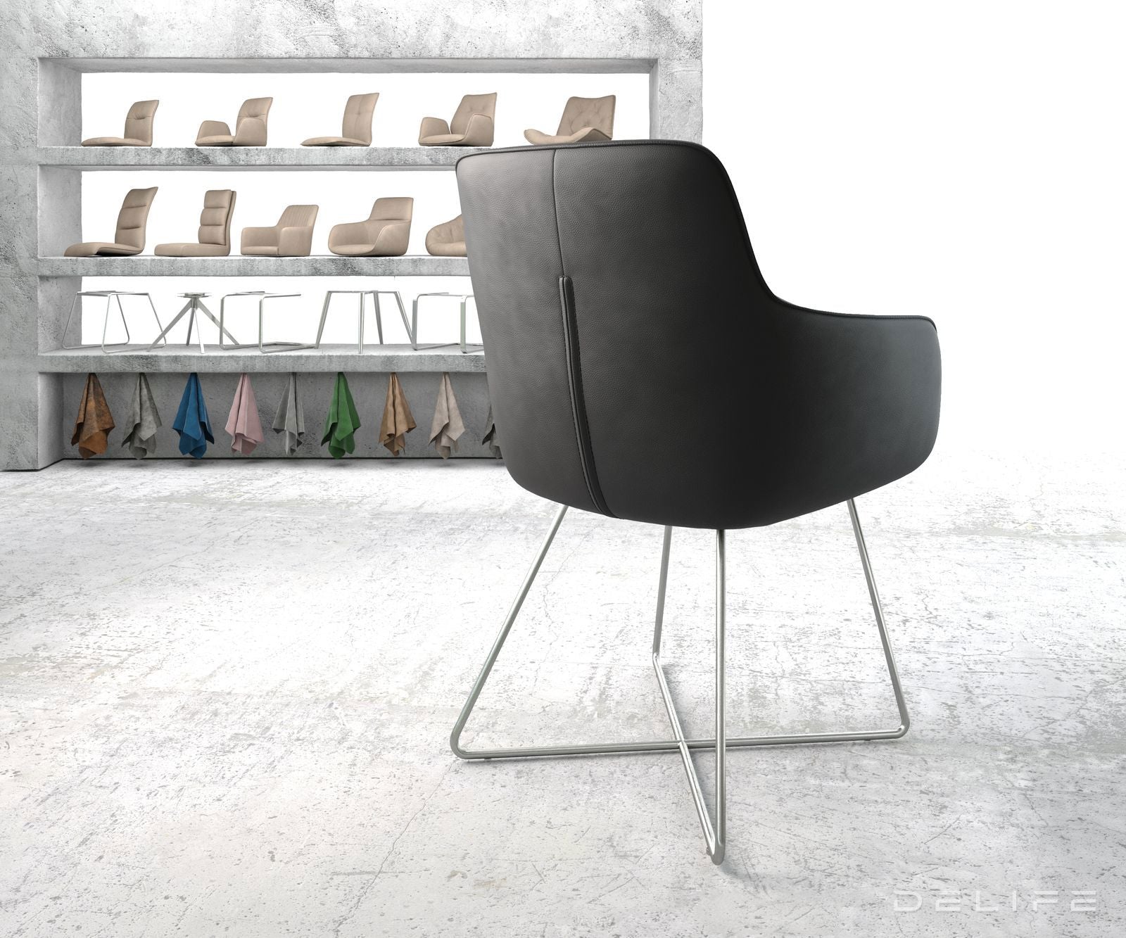 Jedilni stol Pejo, Material: Usnje