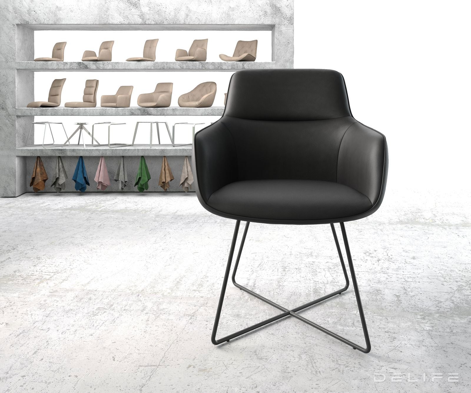 Jedilni stol Pejo, Material: Usnje