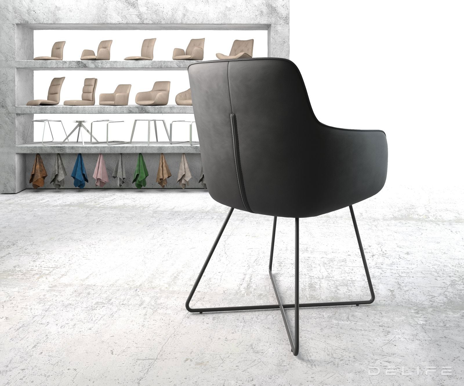 Jedilni stol Pejo, Material: Usnje