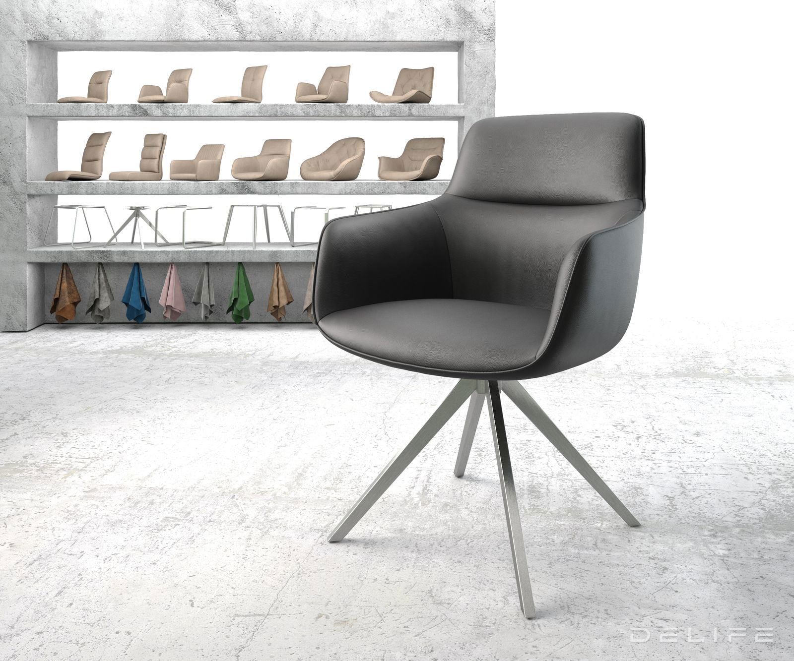 Jedilni stol Pejo, Material: Usnje