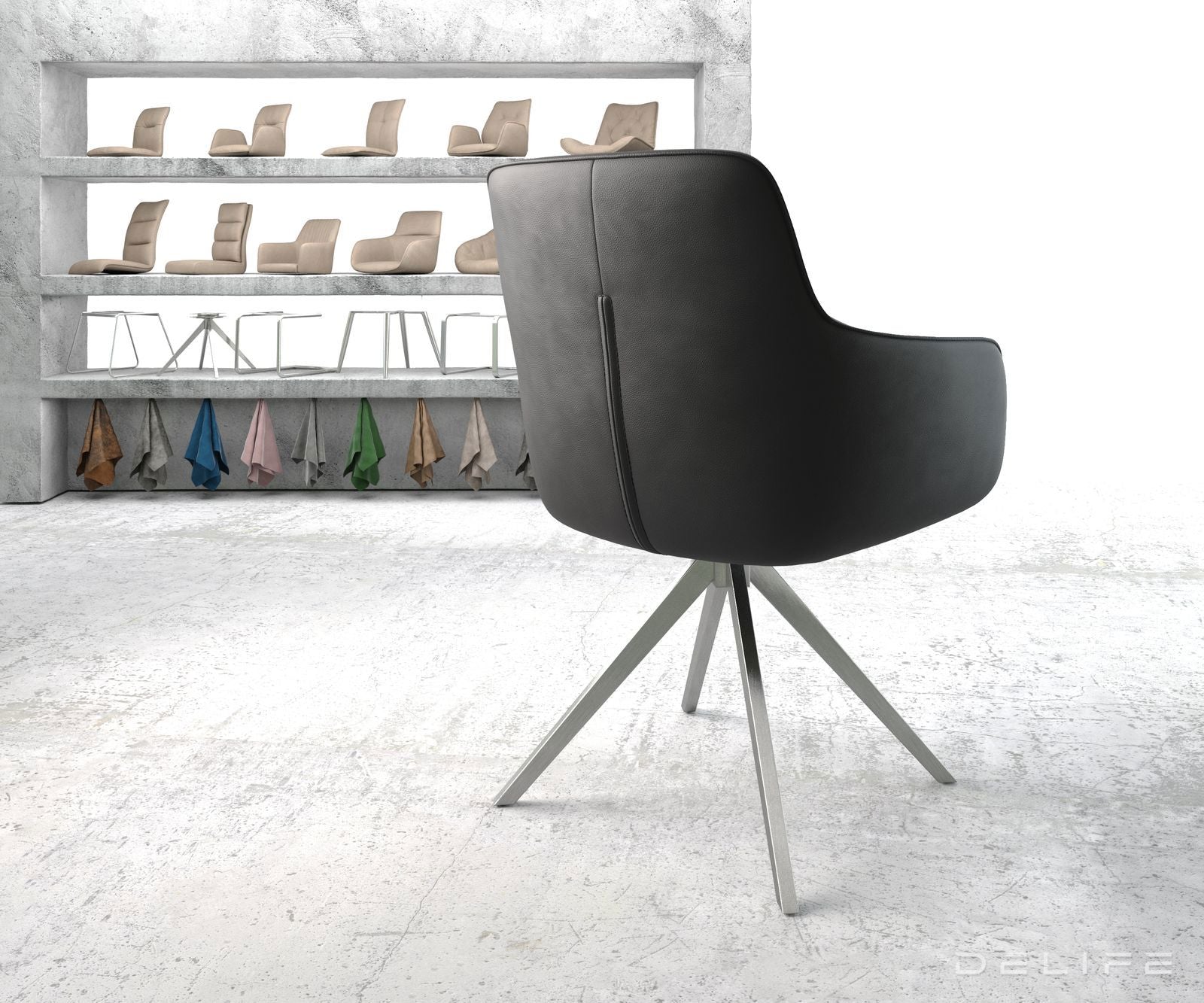 Jedilni stol Pejo, Material: Usnje