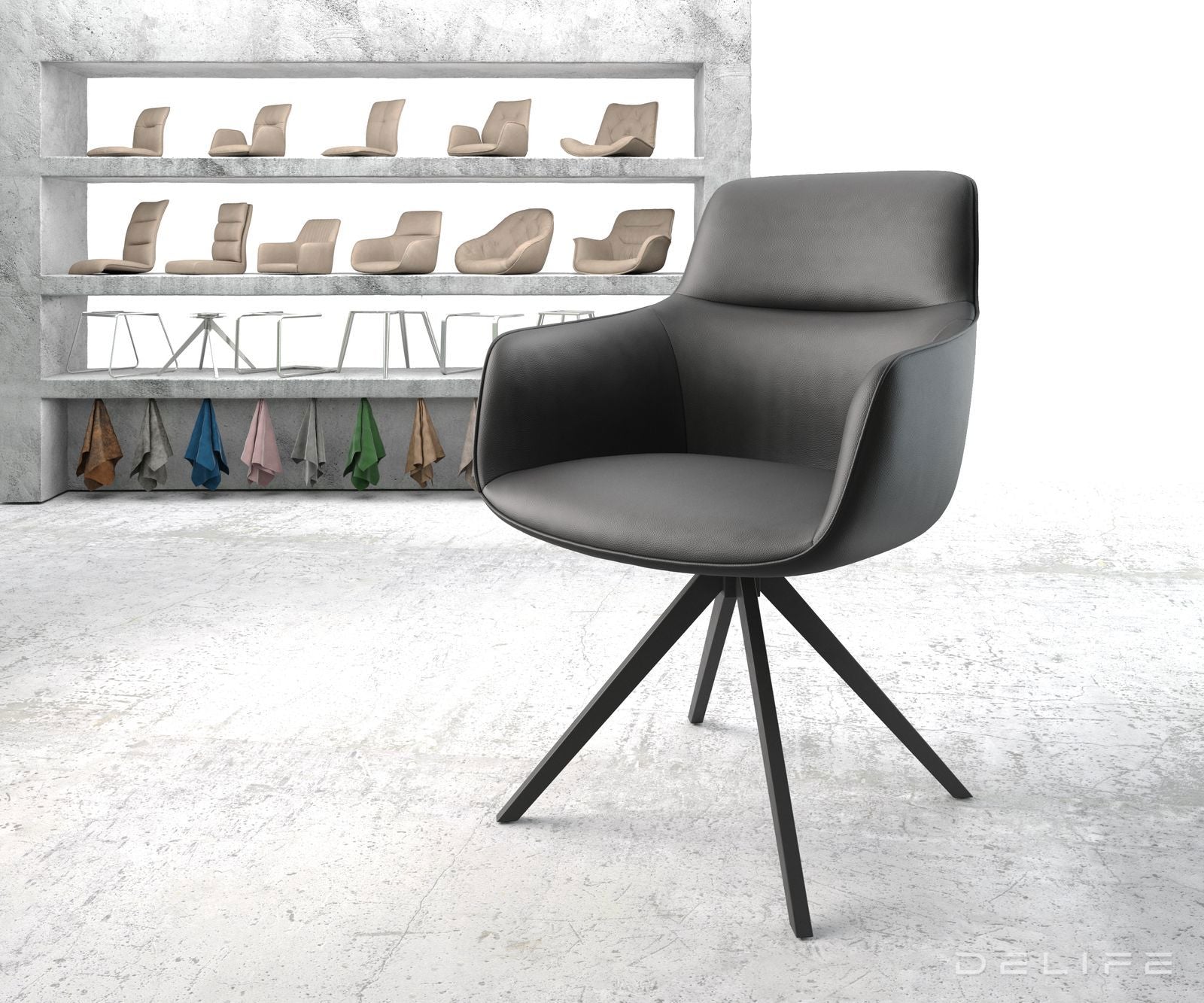 Jedilni stol Pejo, Material: Usnje