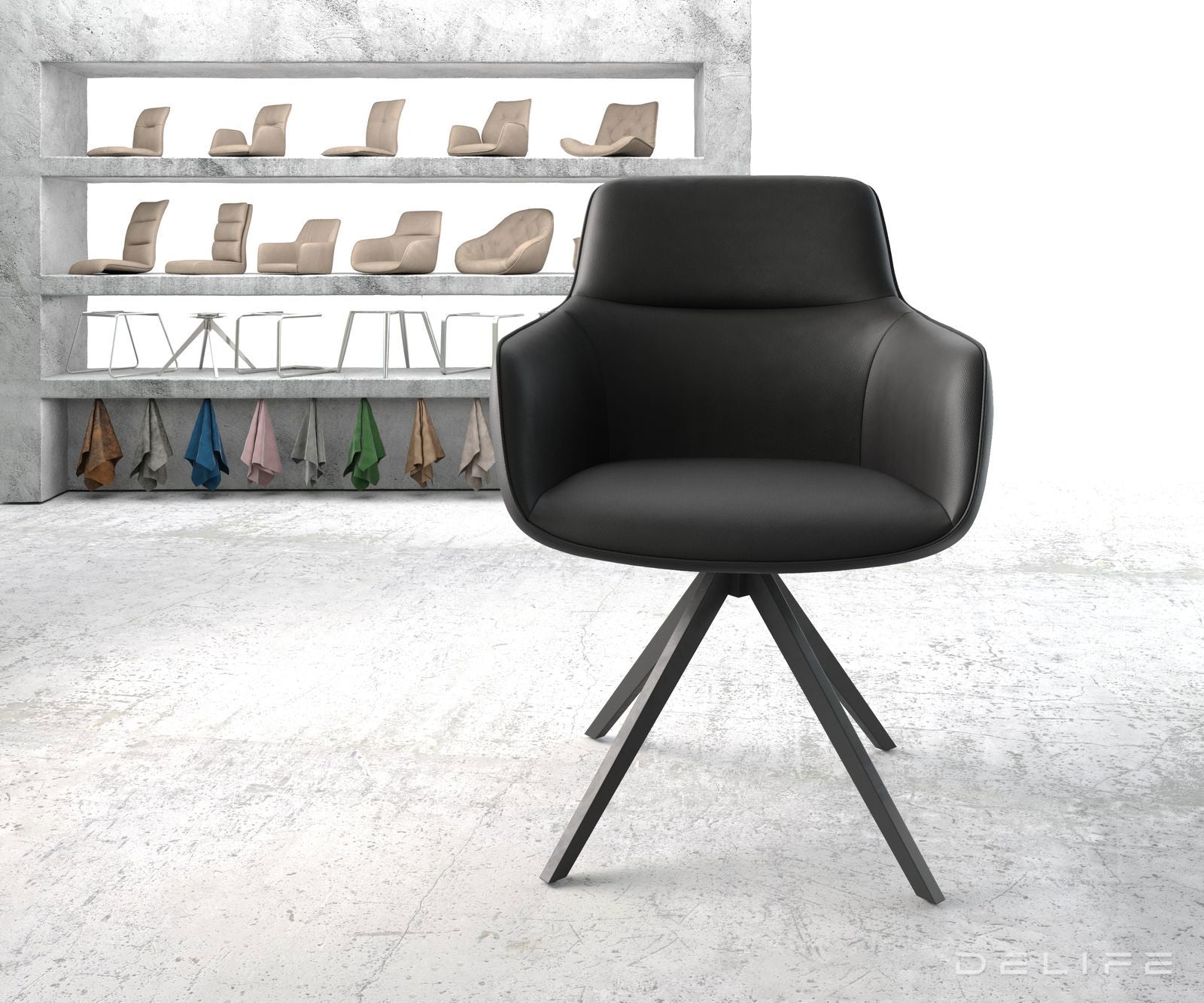 Jedilni stol Pejo, Material: Usnje