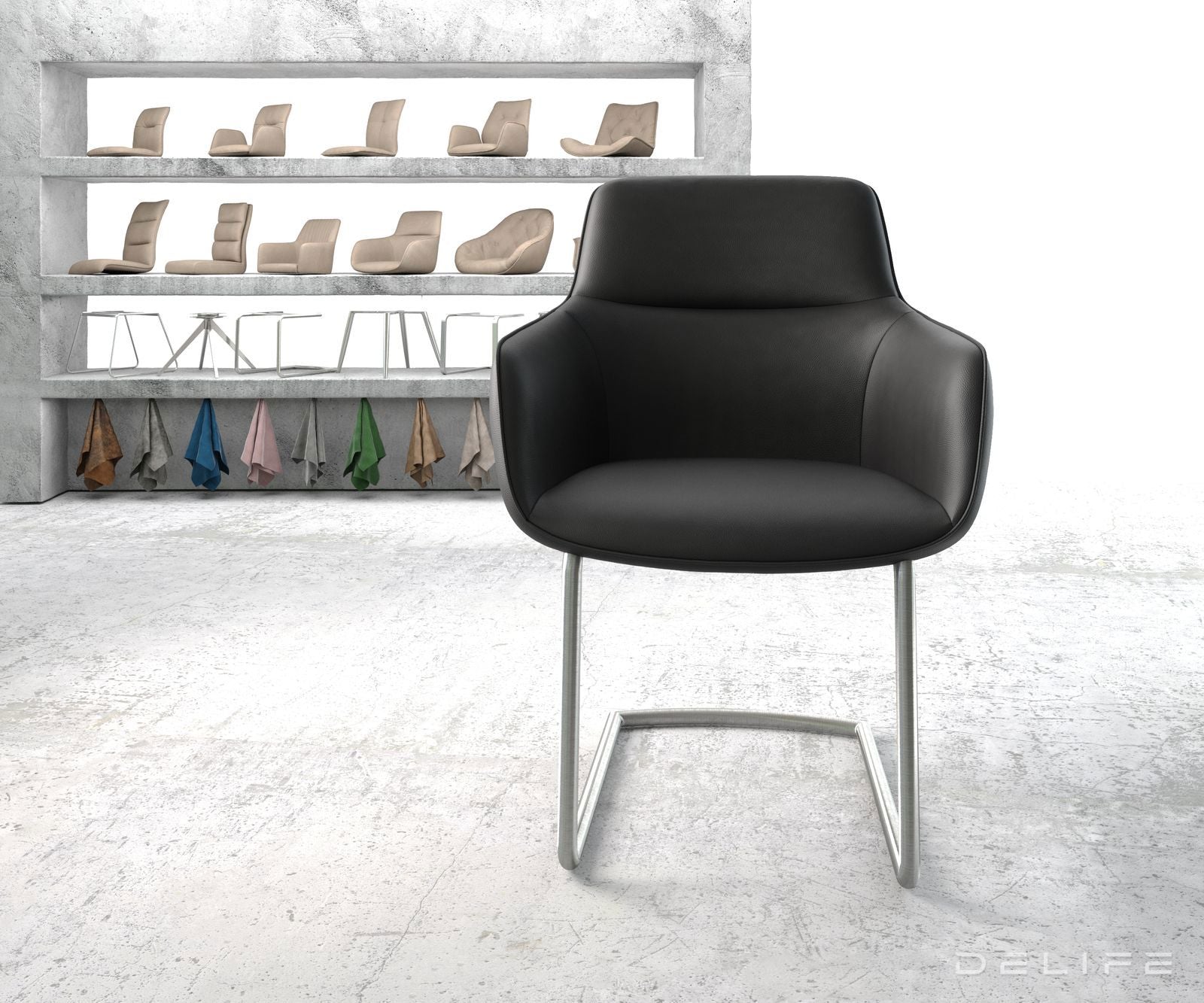 Jedilni stol Pejo, Material: Usnje