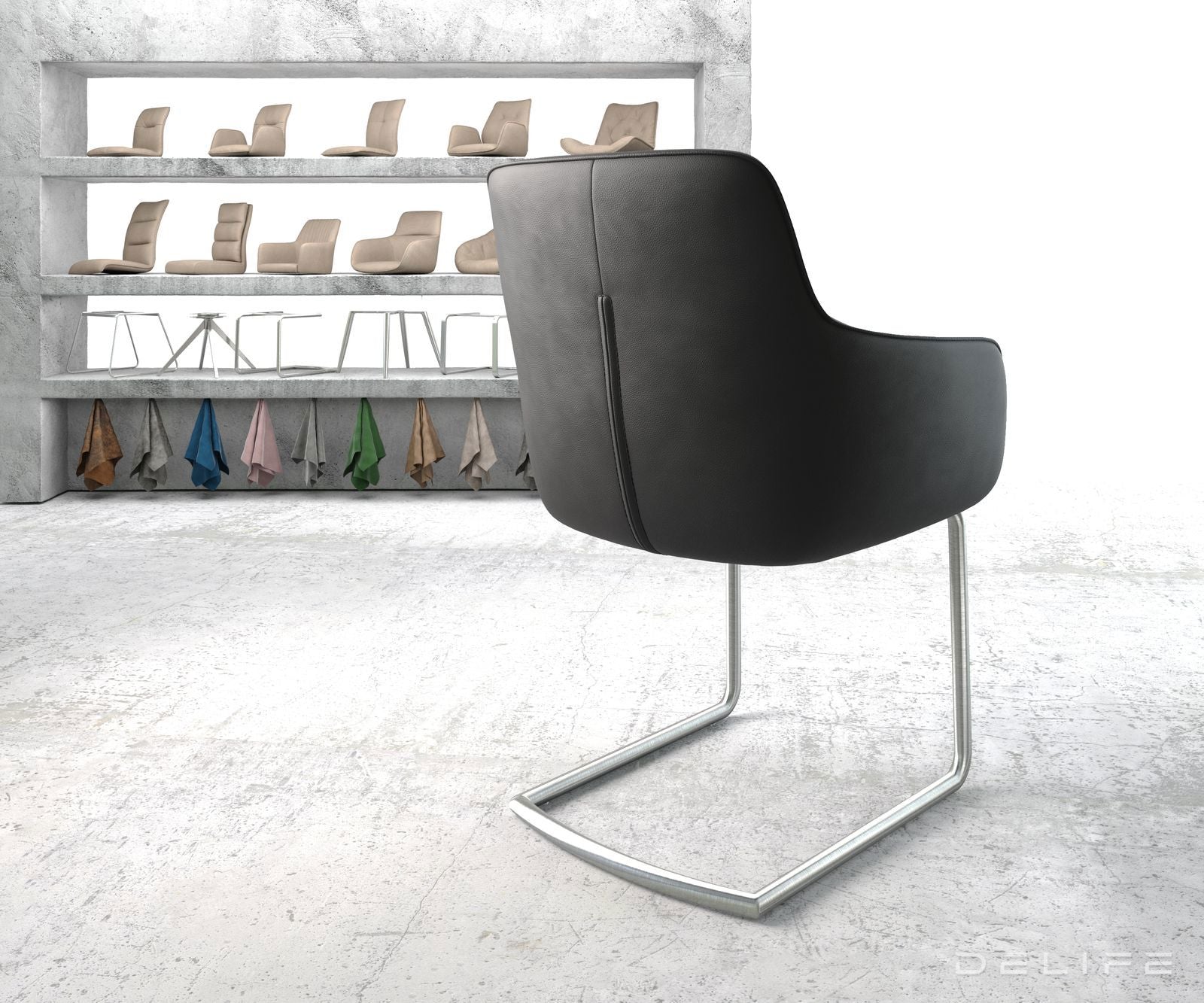 Jedilni stol Pejo, Material: Usnje