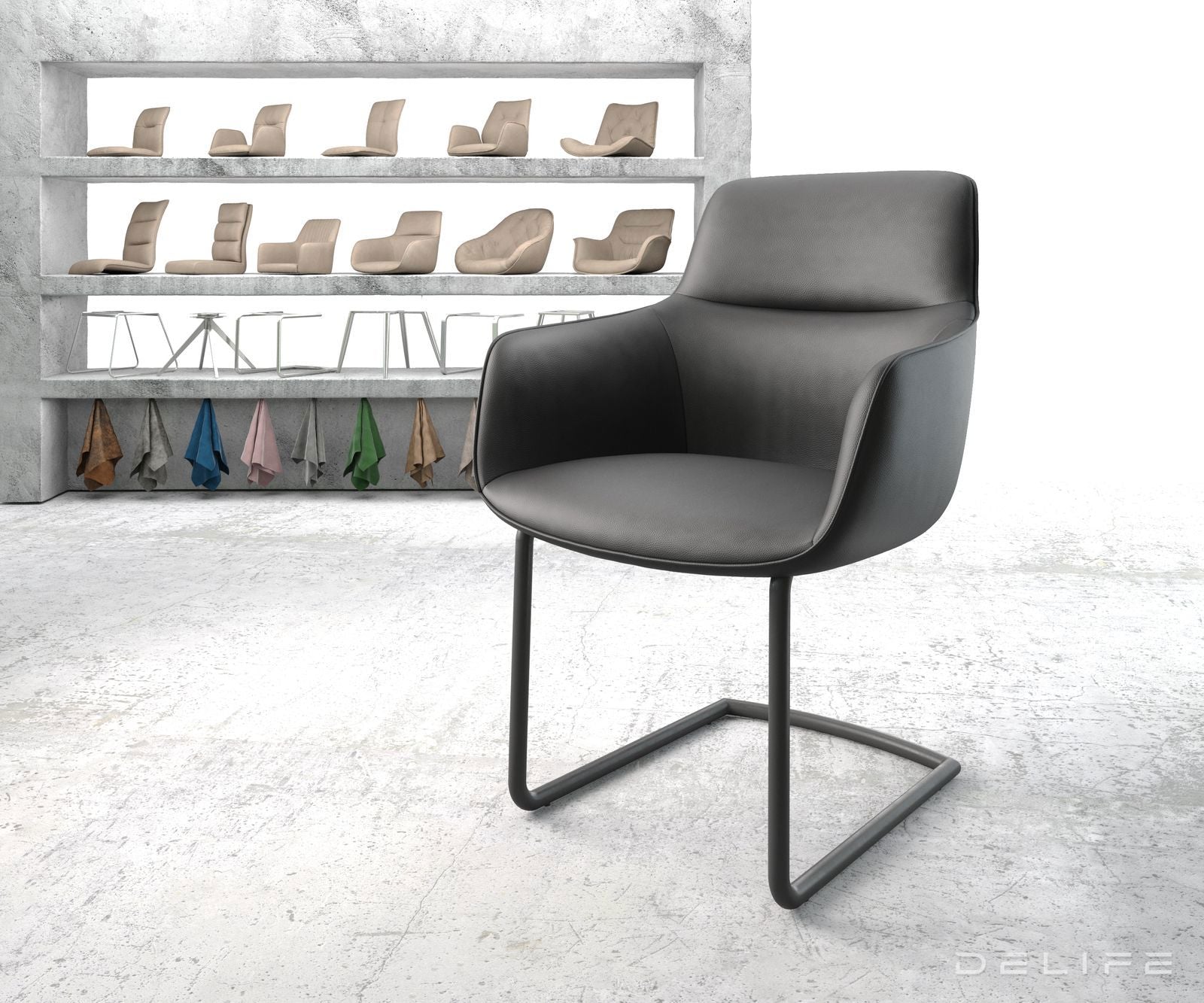 Jedilni stol Pejo, Material: Usnje