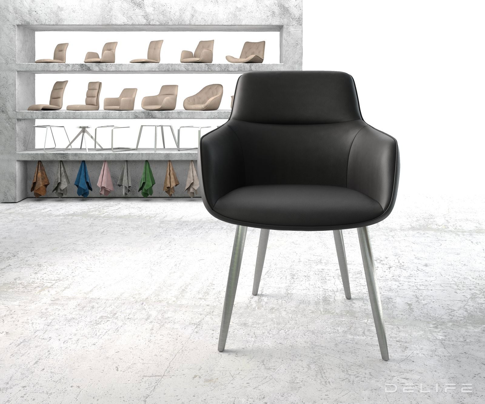 Jedilni stol Pejo, Material: Usnje