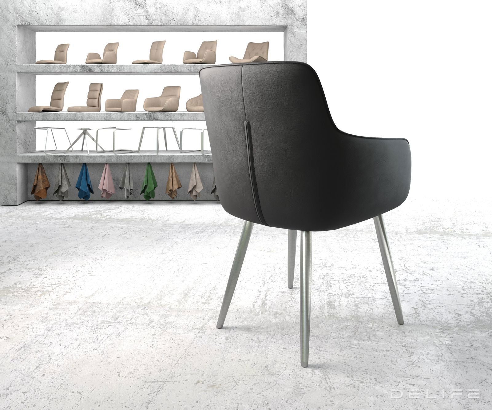 Jedilni stol Pejo, Material: Usnje