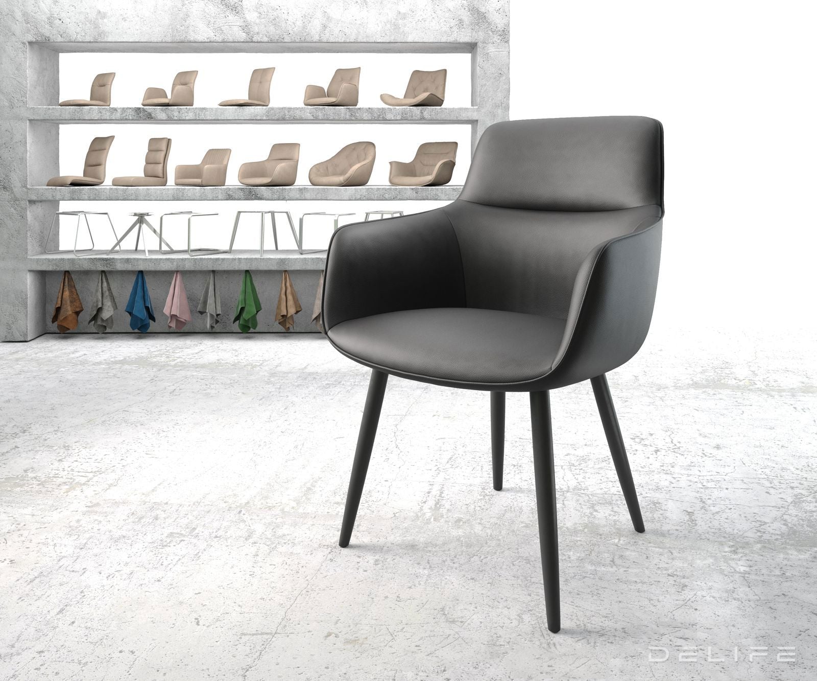 Jedilni stol Pejo, Material: Usnje