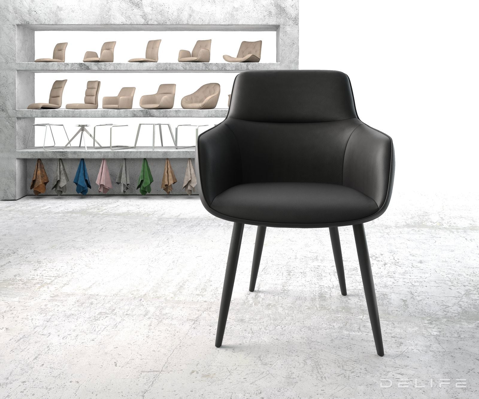 Jedilni stol Pejo, Material: Usnje