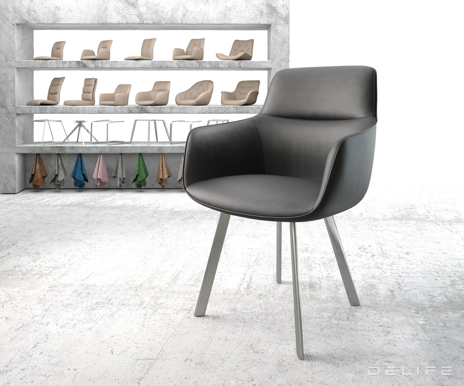 Jedilni stol Pejo, Material: Usnje