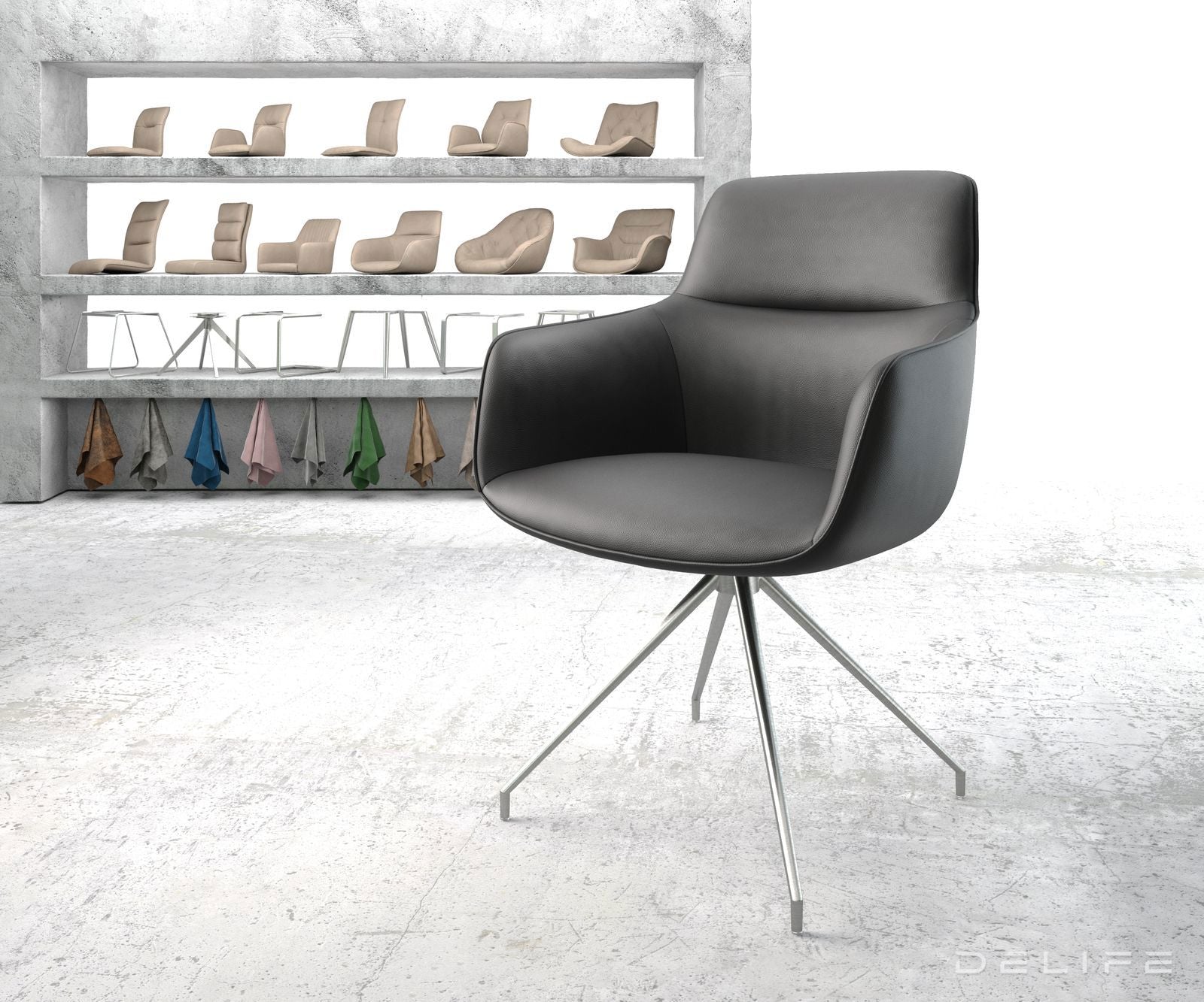 Jedilni stol Pejo, Material: Usnje