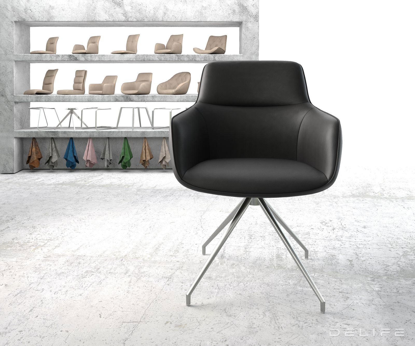 Jedilni stol Pejo, Material: Usnje